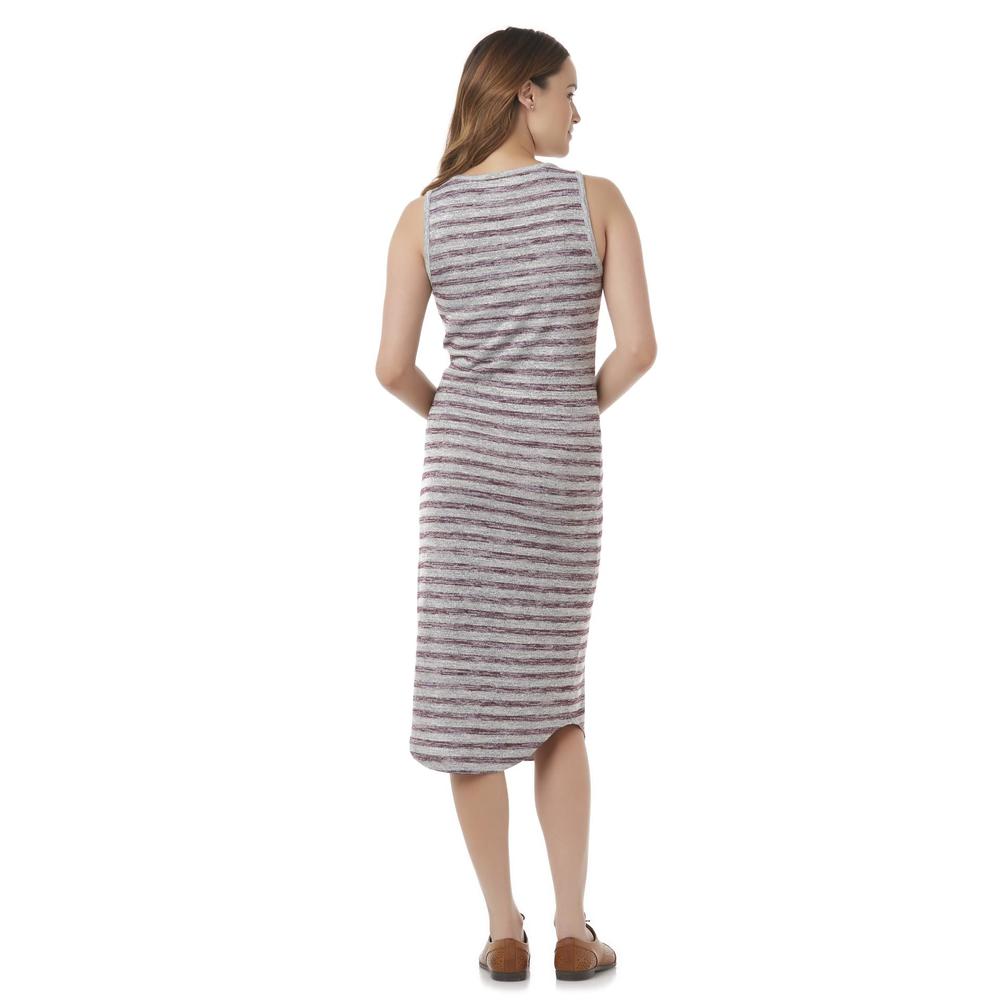 Simply Styled Women's Midi Tank Dress - Striped