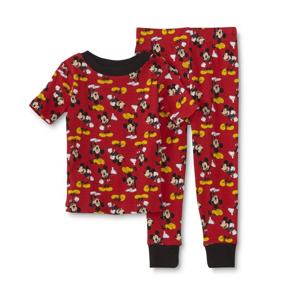 Disney Mickey Mouse Toddler Boy's 2-Pairs Short-Sleeve Pajamas