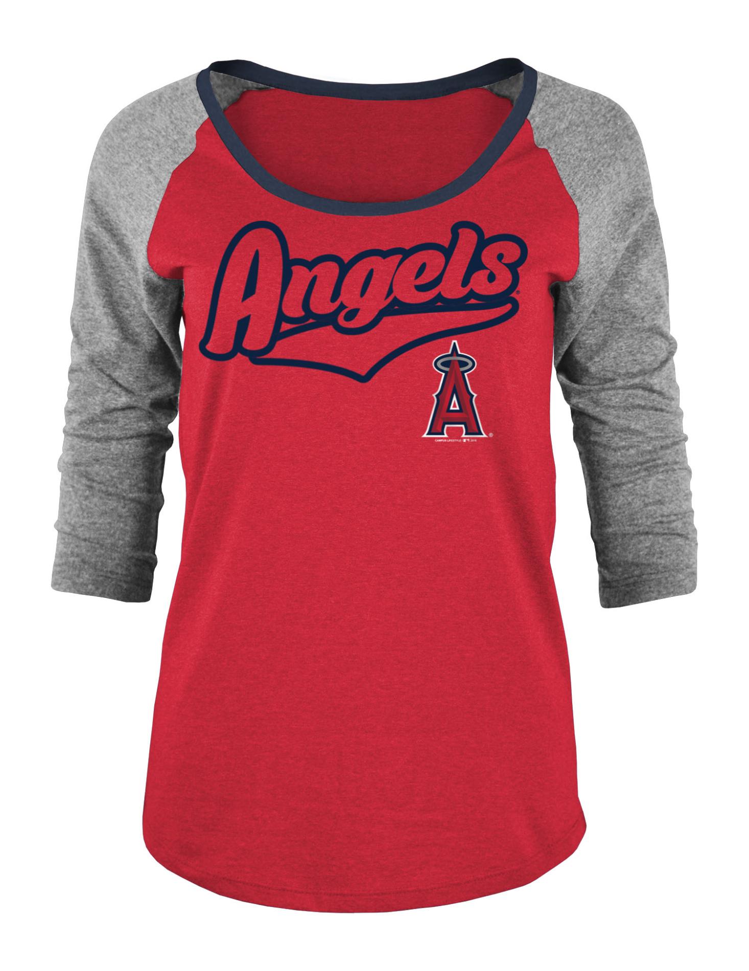 MLB Women's Raglan T-Shirt - Los Angeles Angels of Anaheim