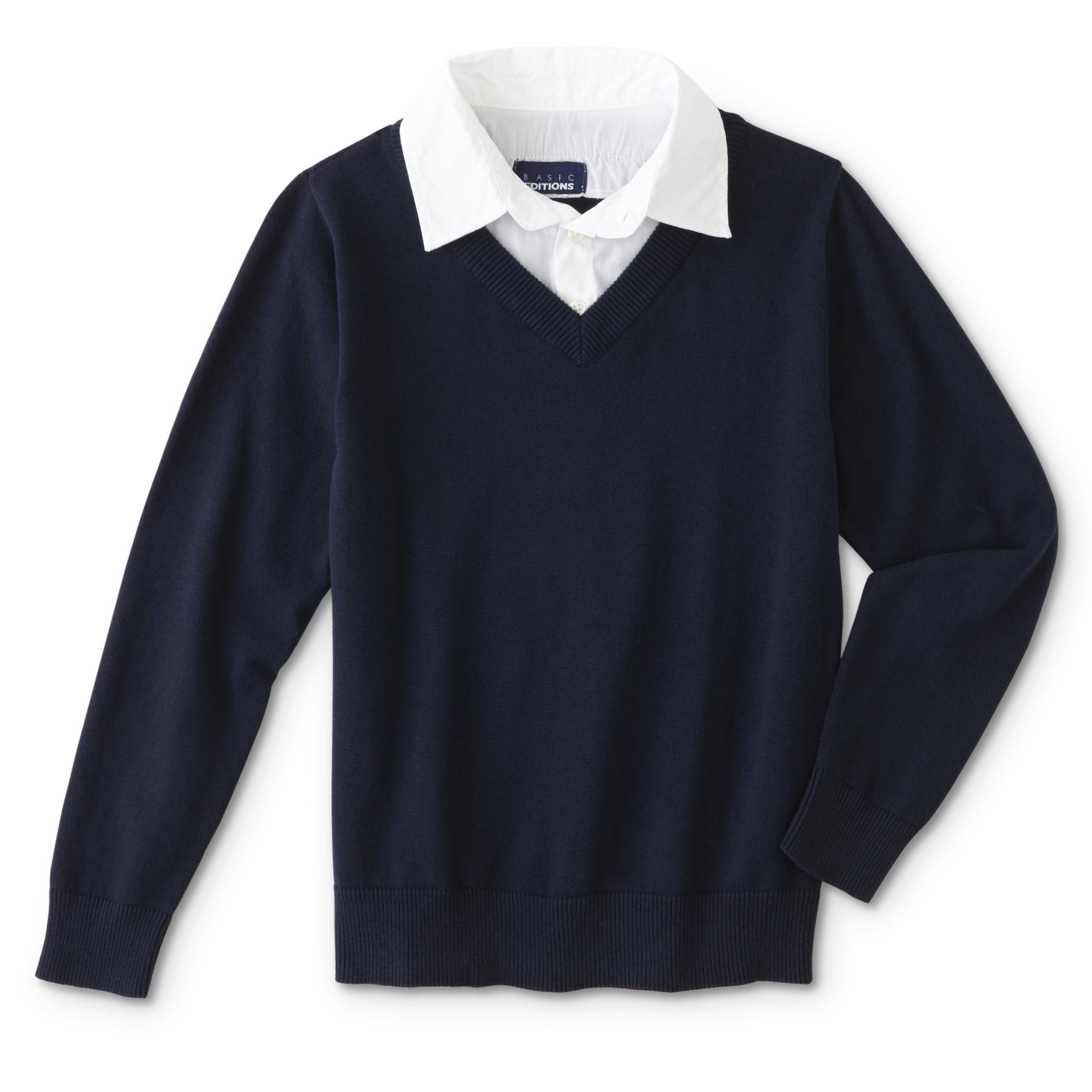 boys school uniform cardigan sweaters