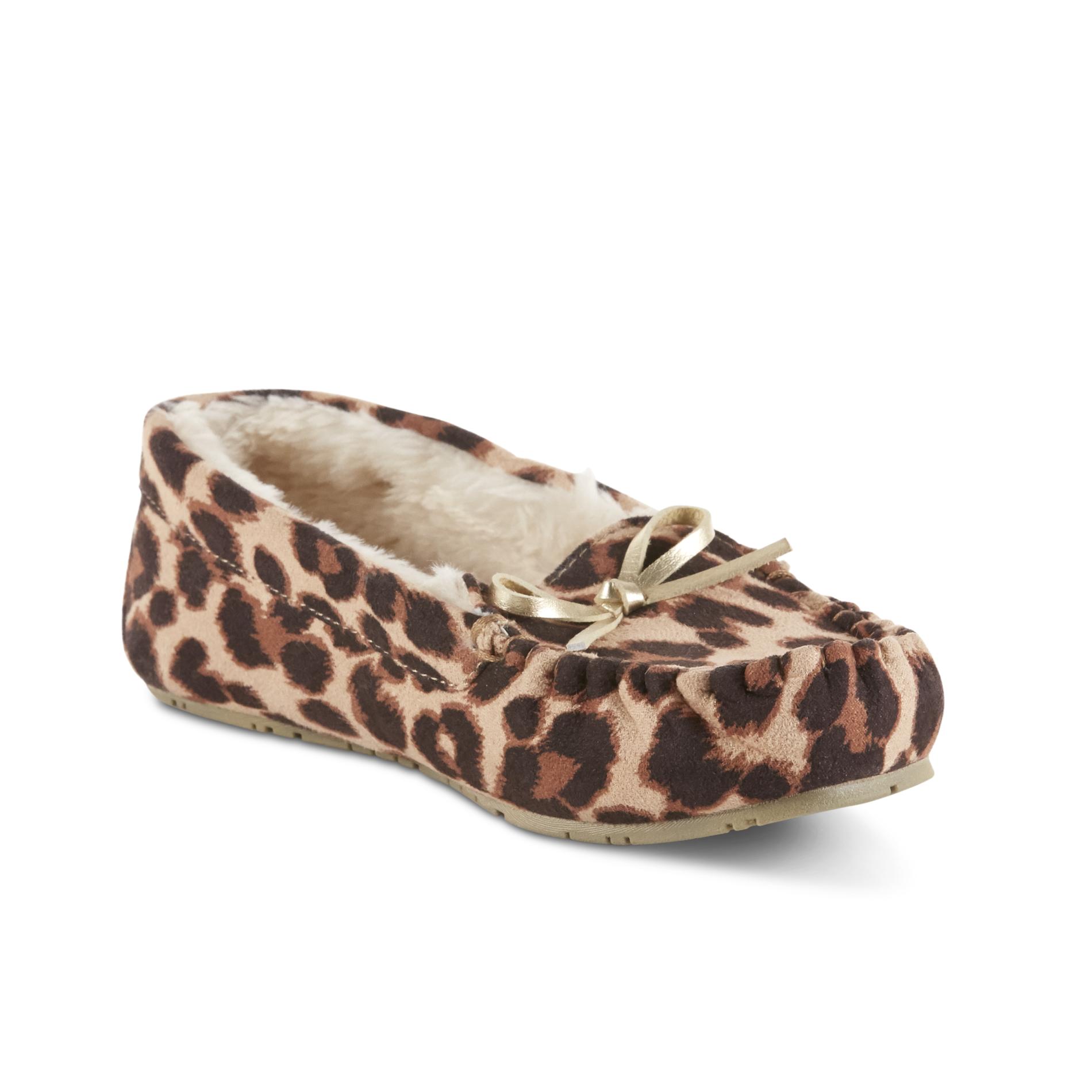 leopard moccasin slippers