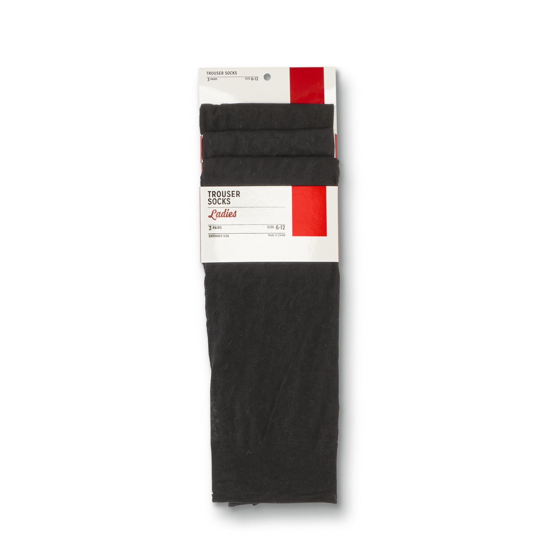 Women's 3-Pairs Trouser Socks - Dots & Leopard Print