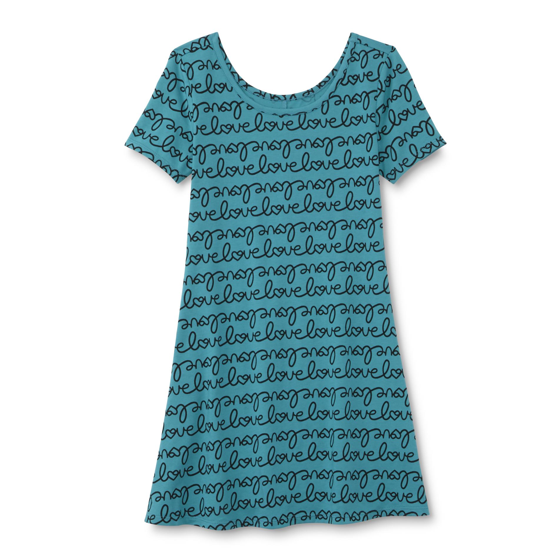 Basic Editions Girl's T-Shirt Dress - Love