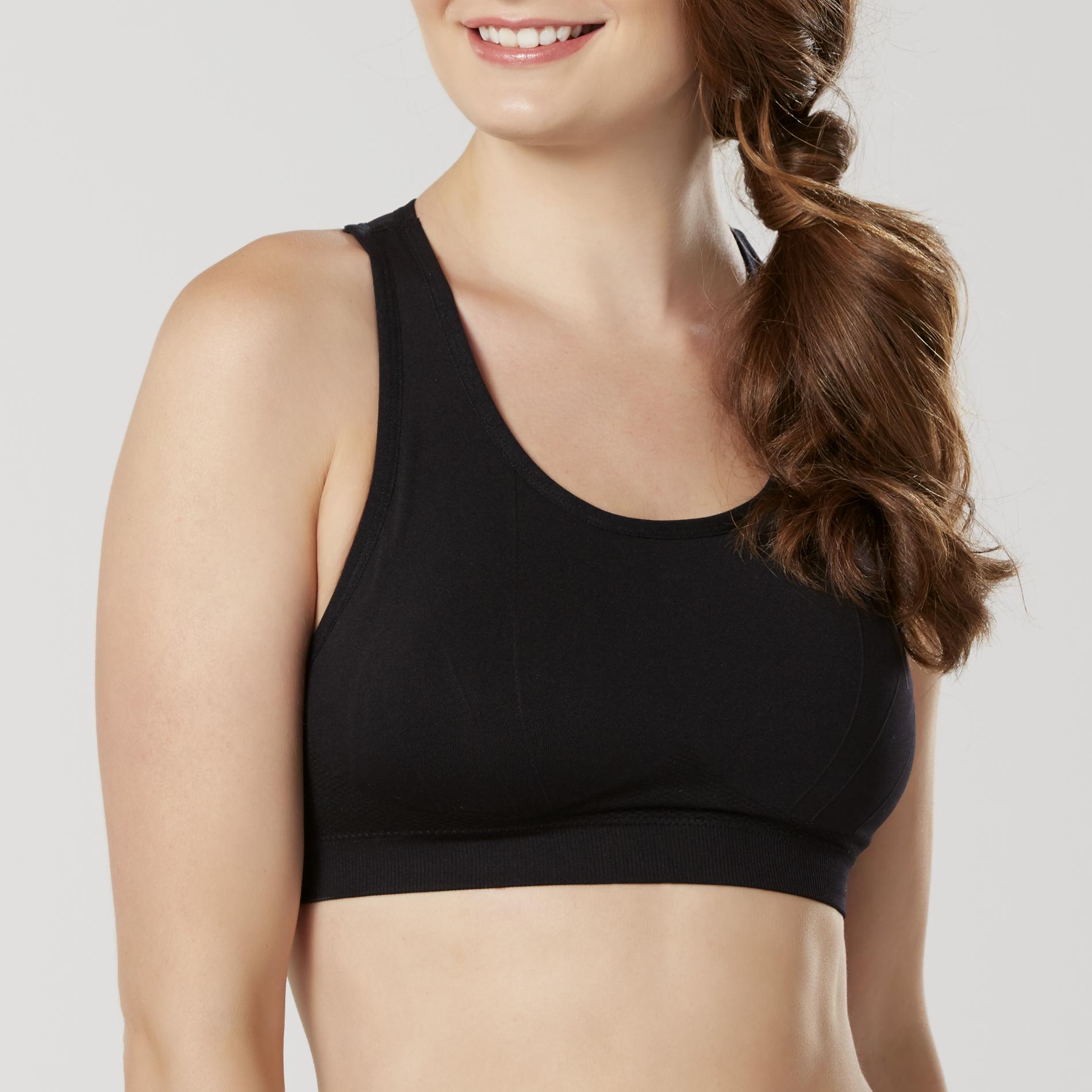 white zip front sports bra