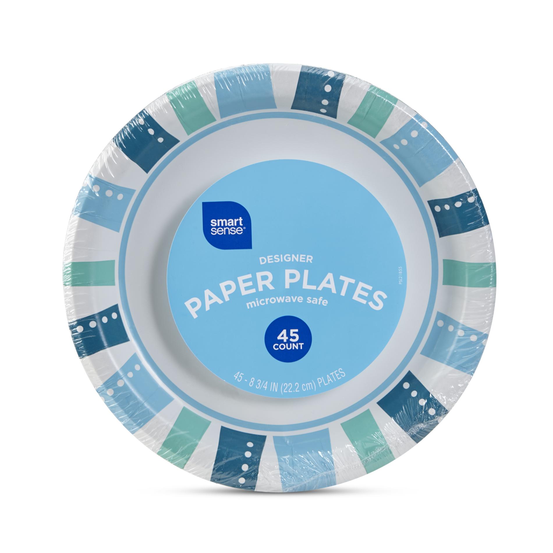 Smart Sense Paper Plates - 45 Count