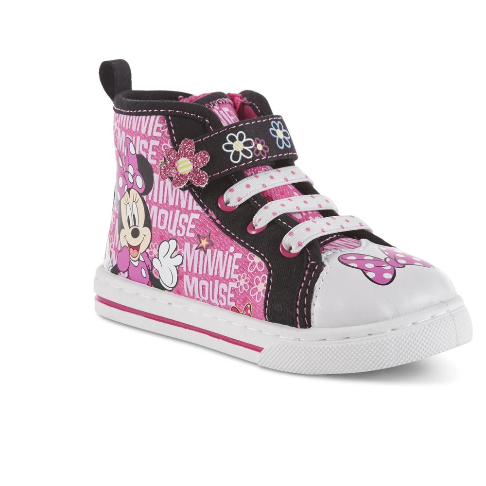 Character Toddler Girls' Minnie Mouse High-Top Sneaker - Pink