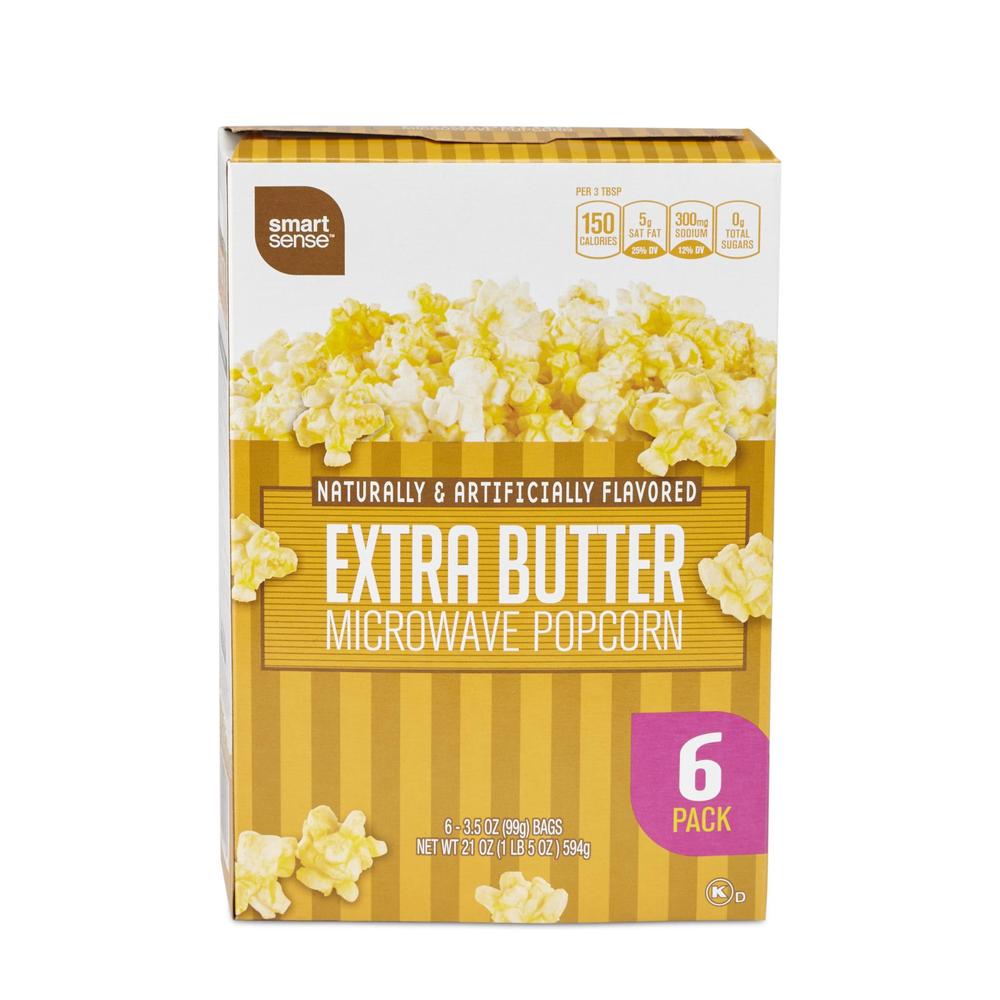 Smart Sense Extra Butter Microwave Popcorn