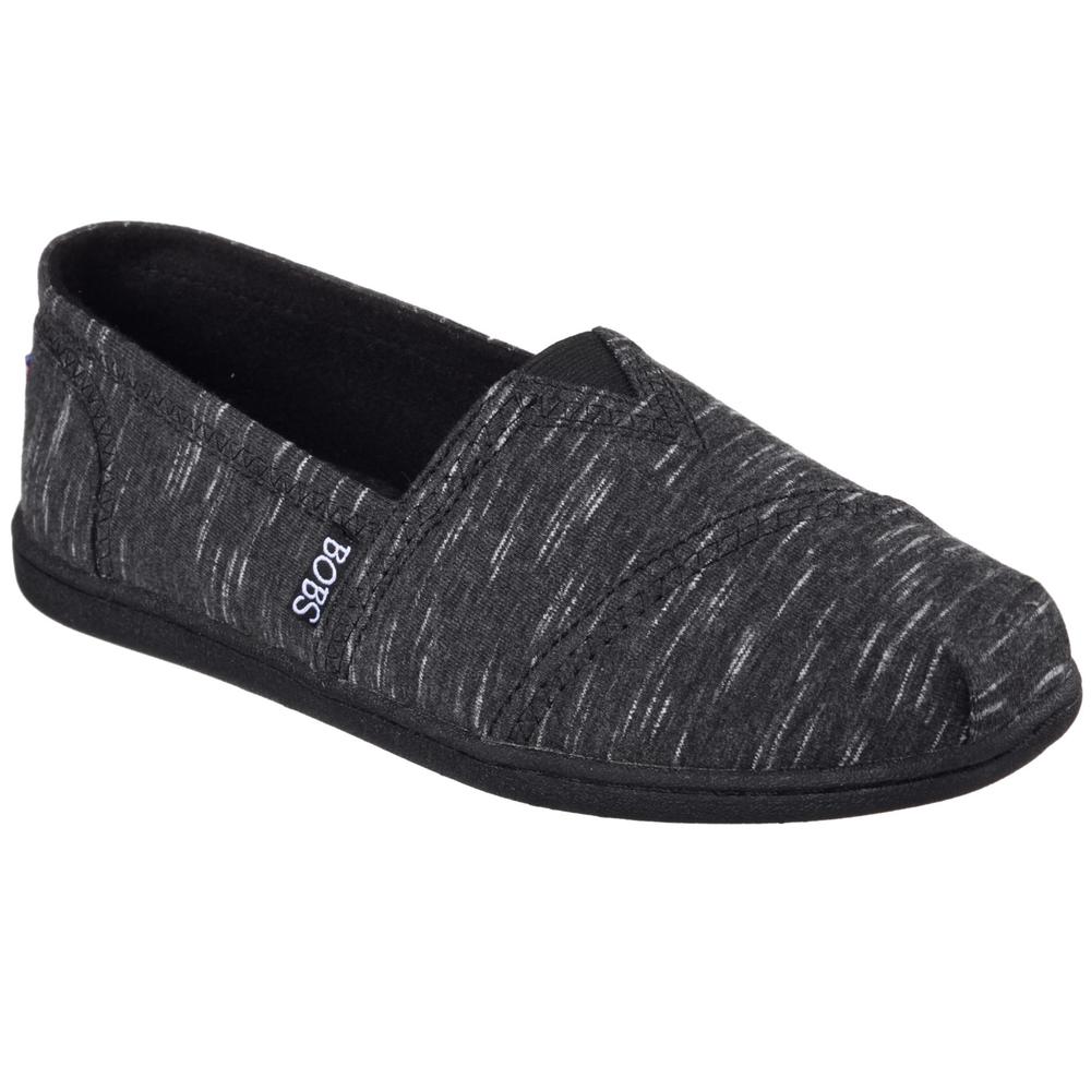 Skechers Women's Bobs Bliss Dashes Black/Space-Dyed Flat