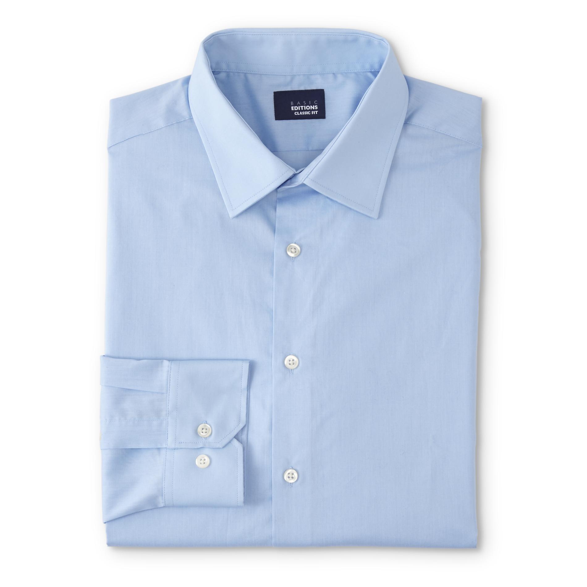 Basic Editions Men's Classic Fit Button-Front Shirt