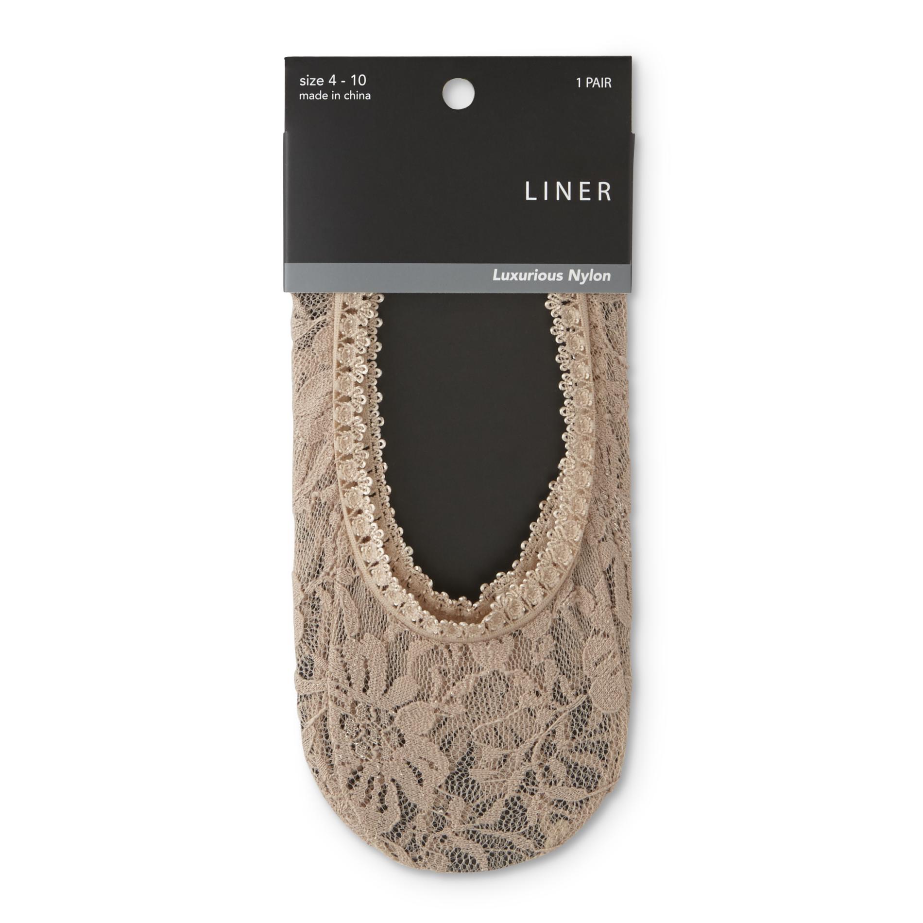 Women's Lace Sock Liner - Floral