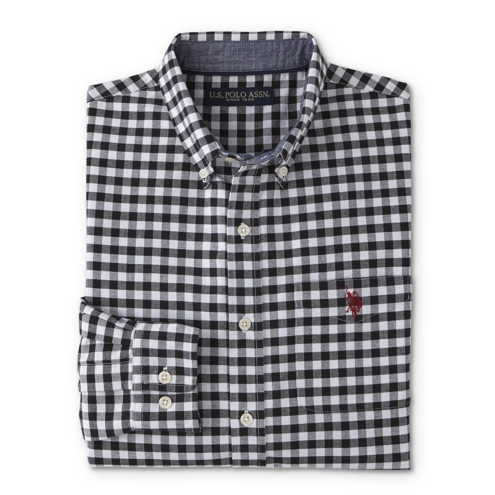 U.S. Polo Assn. Men's Slim Fit Button-Front Shirt - Checkered