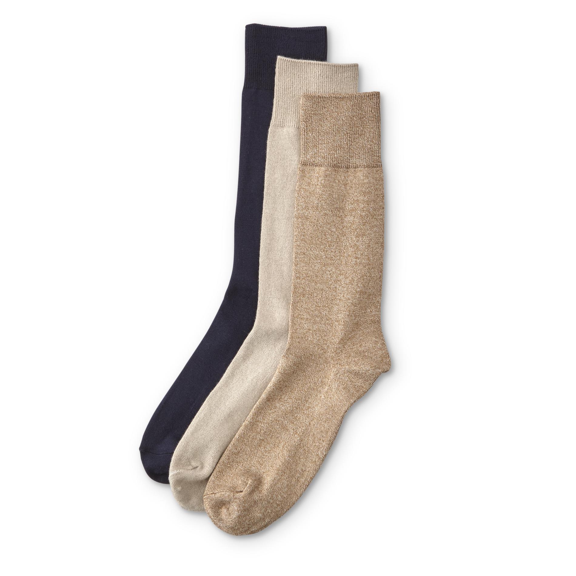 Structure Men's 3-Pairs Dress Socks - Assorted