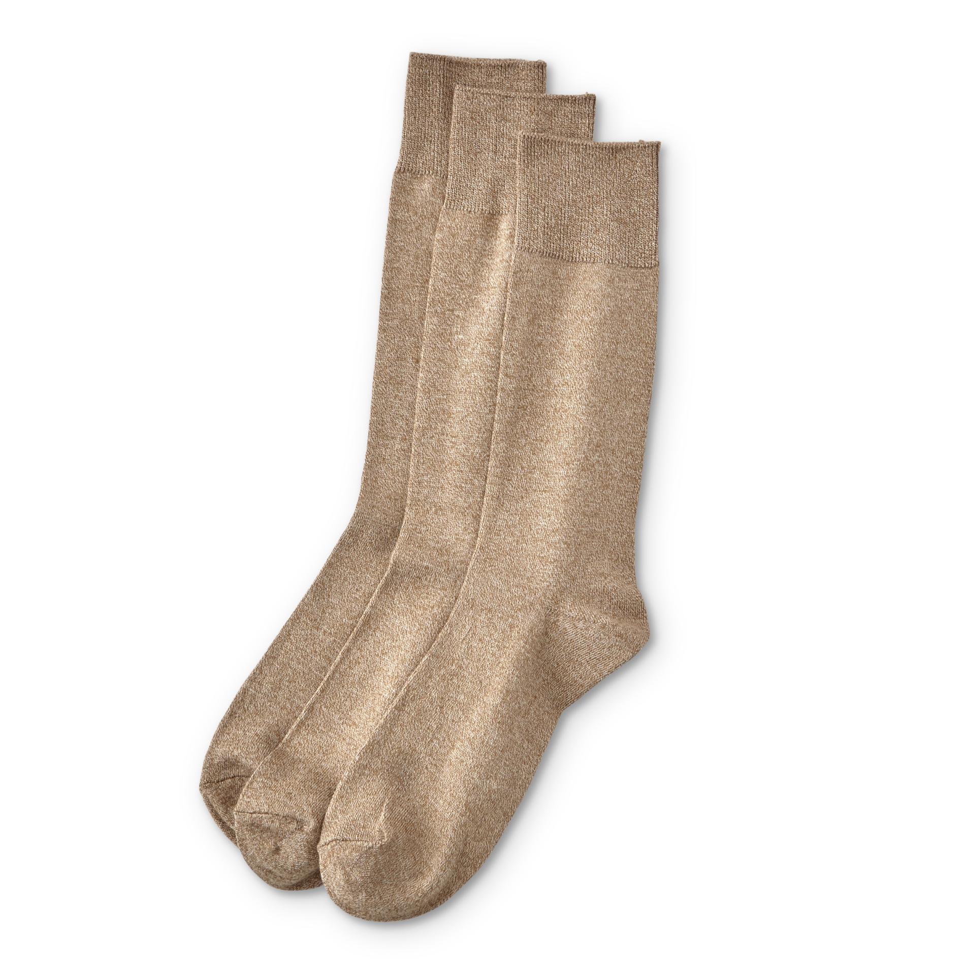 Structure Men's 3-Pairs Dress Socks - Heathered