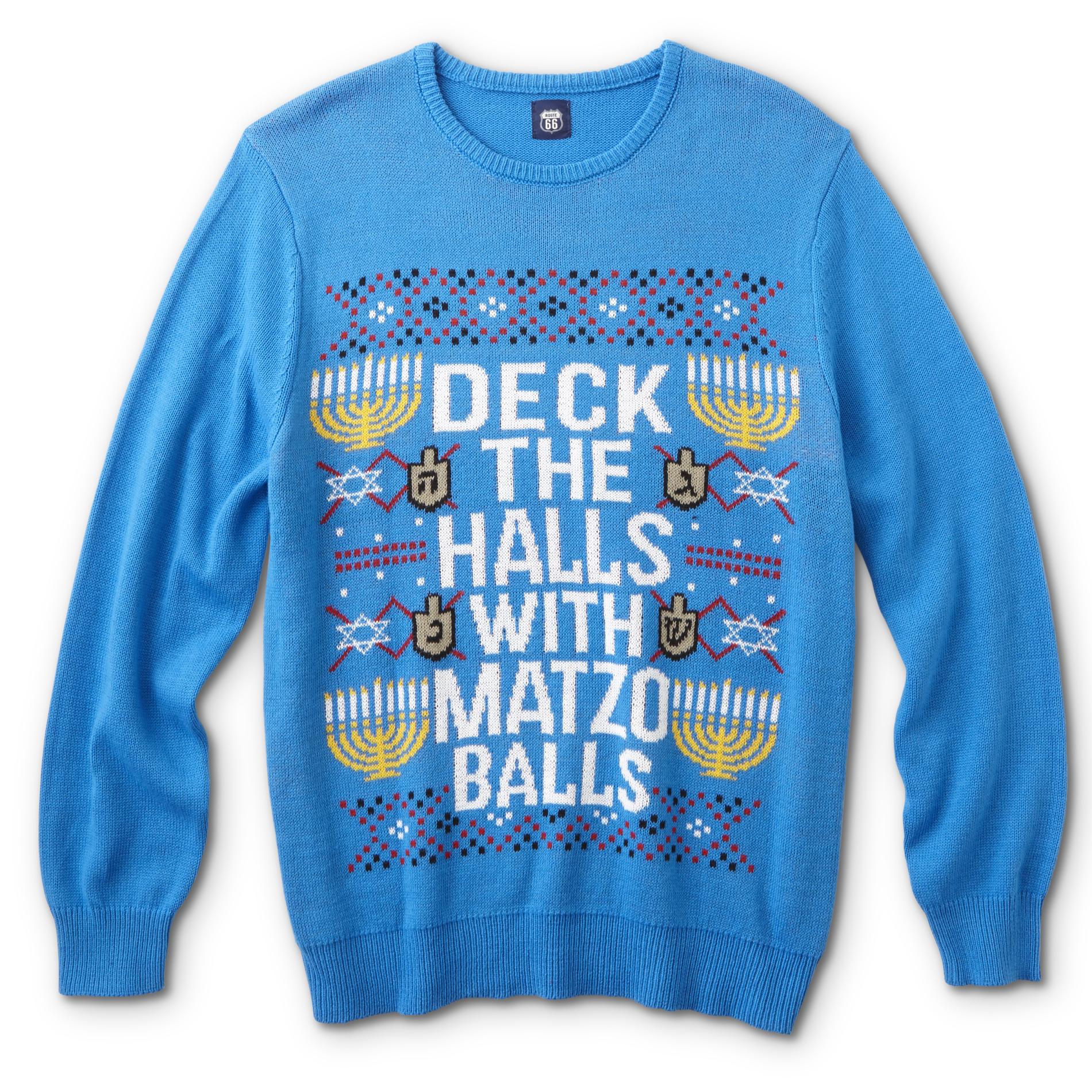 Route 66 Young Men's Hanukkah Sweater Matzo Balls