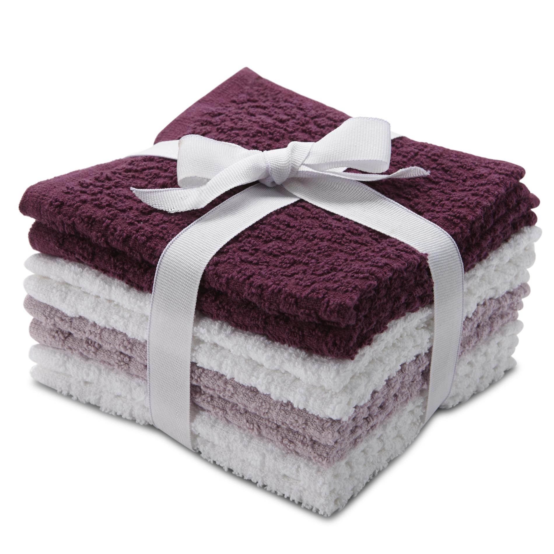 Essential Home 8-Pack Terry Cotton Washcloth Set
