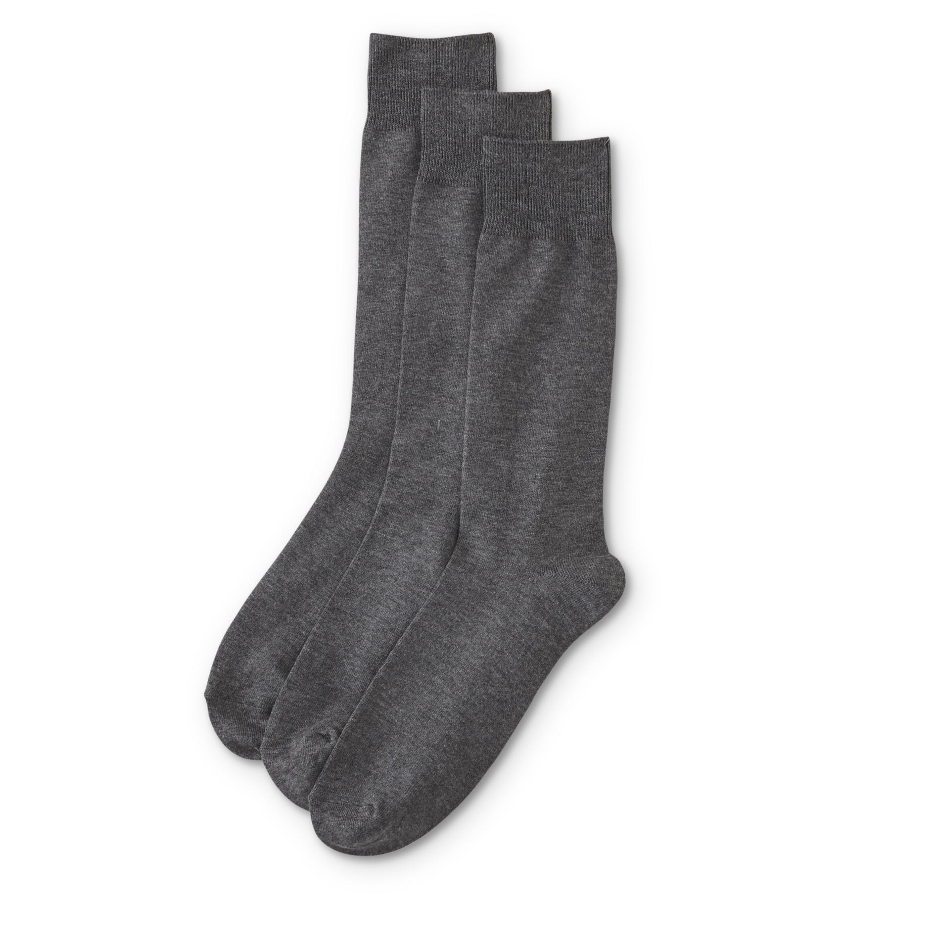Basic Editions Men's 3-Pairs Crew Socks