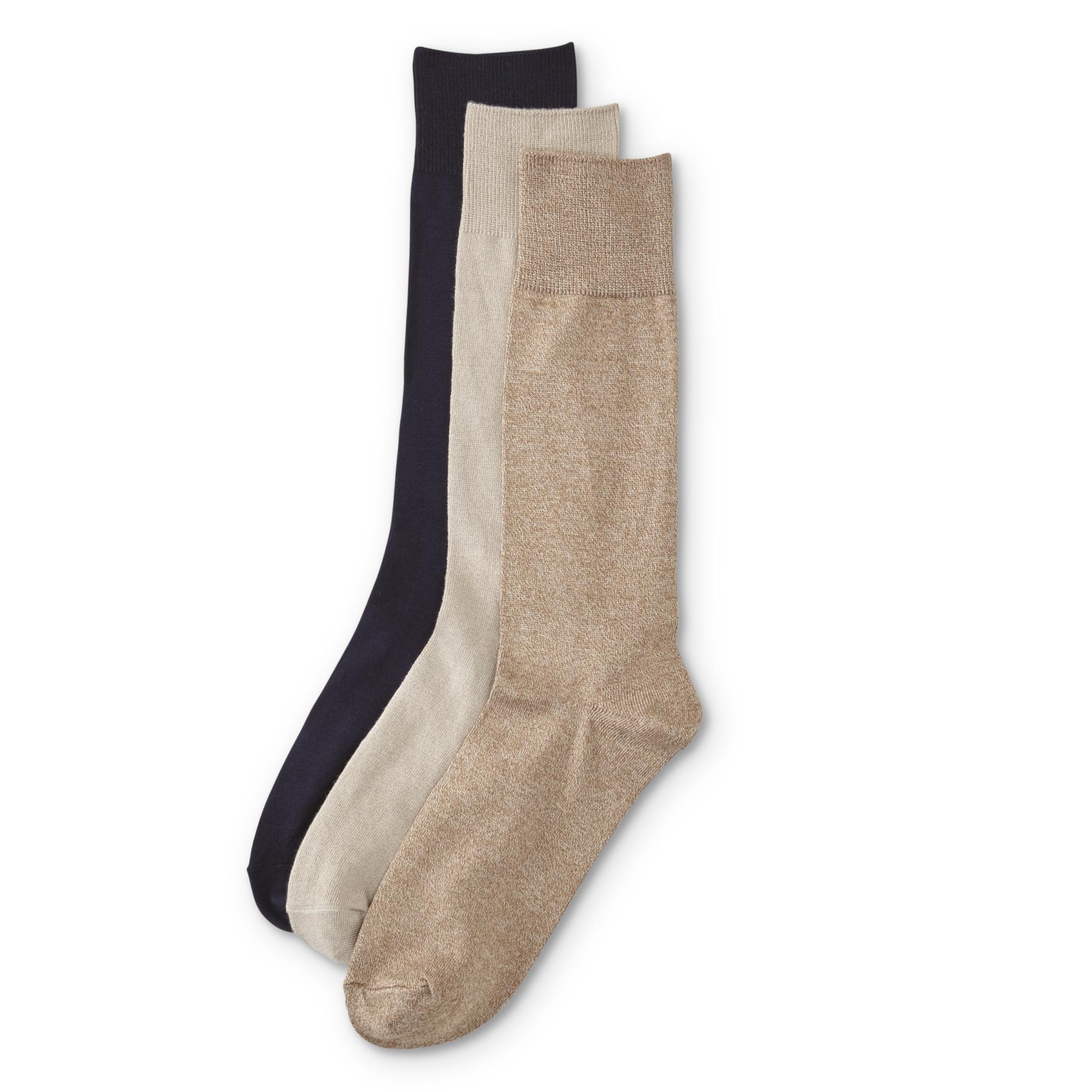 Basic Editions Men's 3-Pairs Crew Socks - Assortment