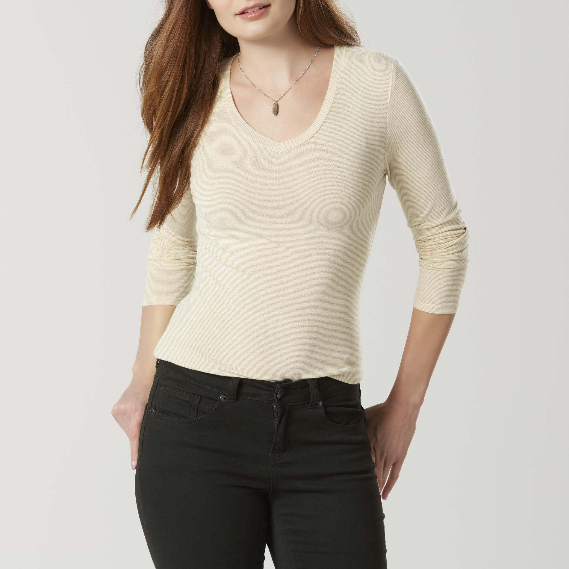 Attention Women's Long-Sleeve T-Shirt - Striped, Size: XL, Cloud Dancer Attention Women's Long-Sleeve T-Shirt - Striped, Size: XL, Cloud Dancer