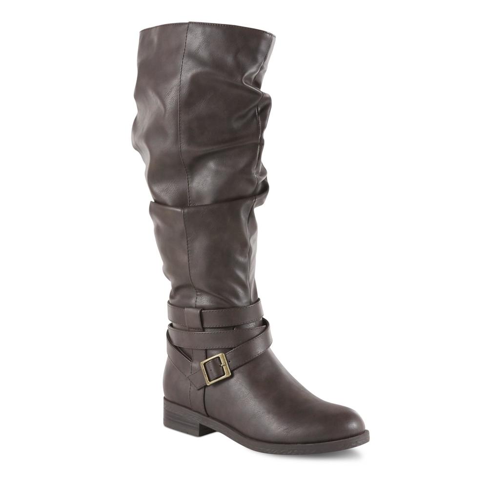 SM New York Juniors' Cornelia Tall Boot - Brown, Wide Width Available