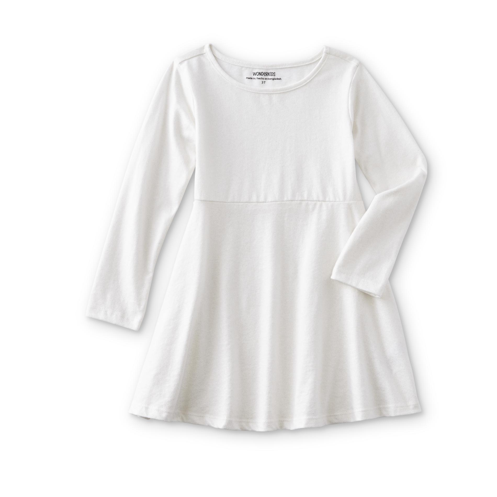 Wonderkids Infant & Toddler Girls' Long-sleeve Skater Dress, Size: 3t, White