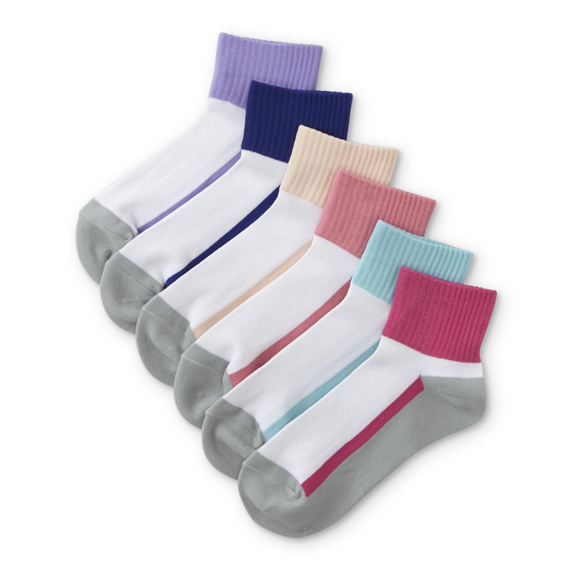 Women's 6-Pairs Microfiber Ankle Socks