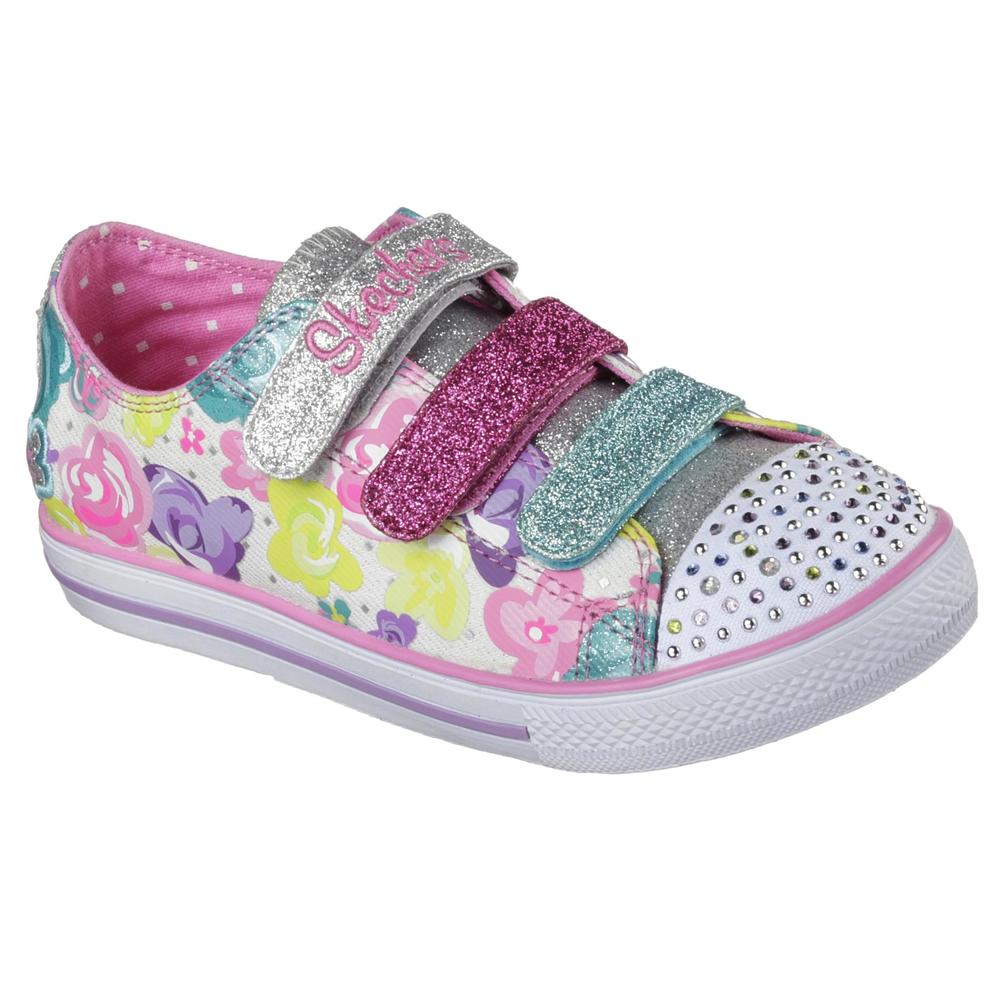 Skechers Girl's Twinkle Toes Chit Chat Glamour Galore Light-Up Sneaker