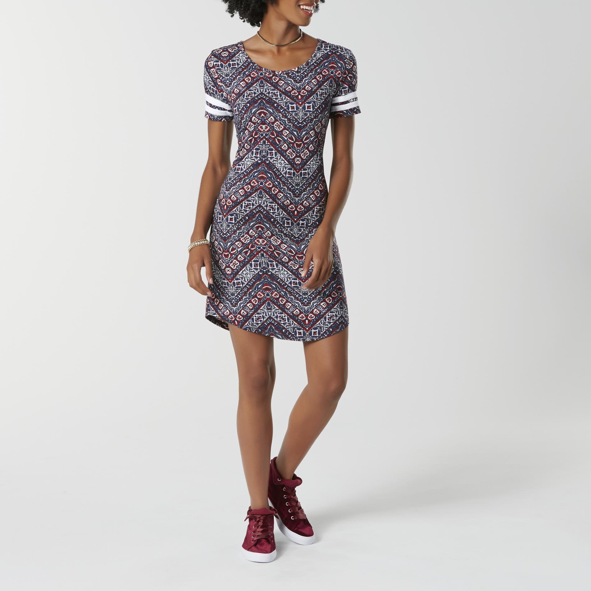 Joe Boxer Juniors' Body-Con Dress - Tribal Chevron, Size: Small, Blue Chevron Joe Boxer Juniors' Body-Con Dress - Tribal Chevron, Size: Small, Blue Chevron