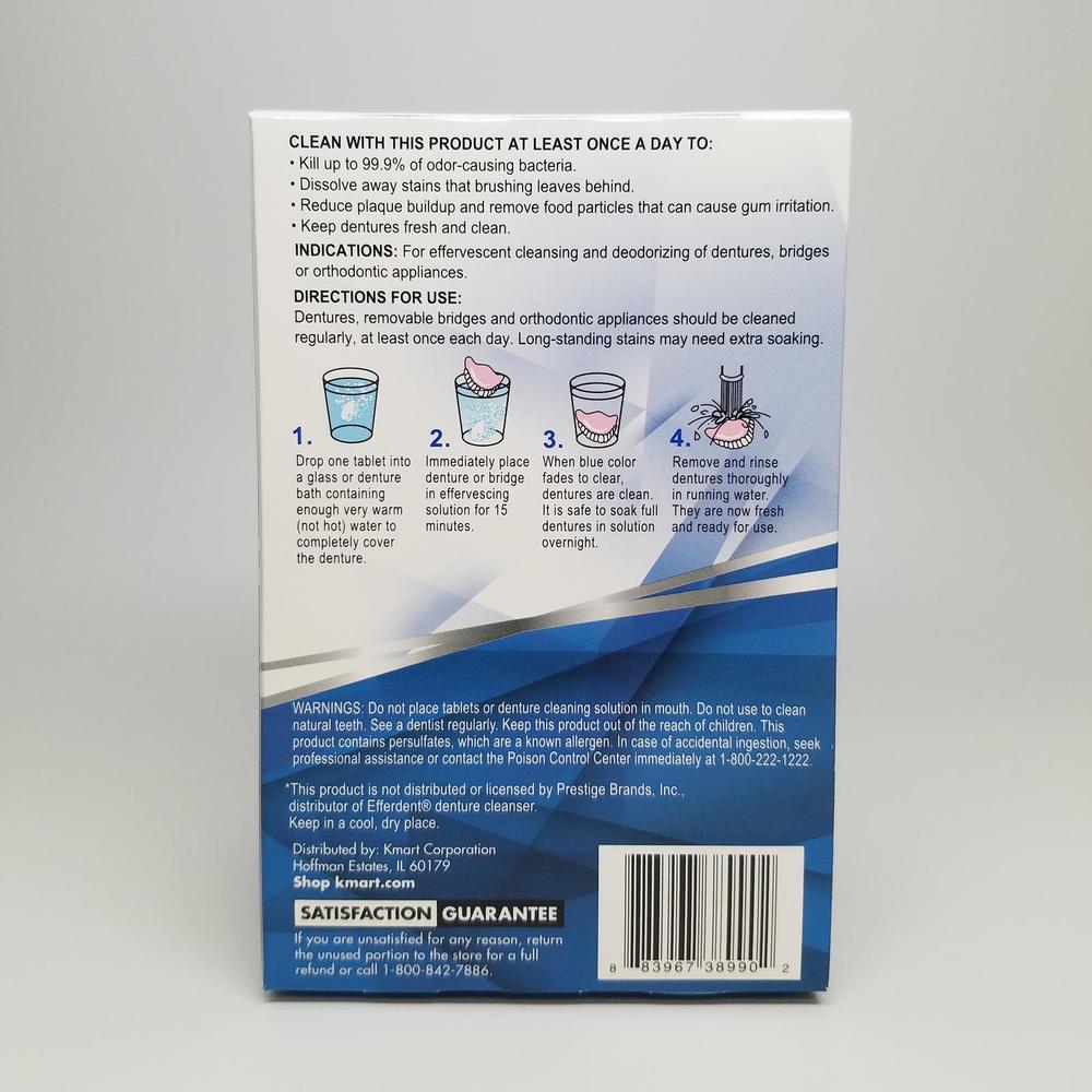 Smart Sense Effervescent Denture Cleanser - Blue Mint