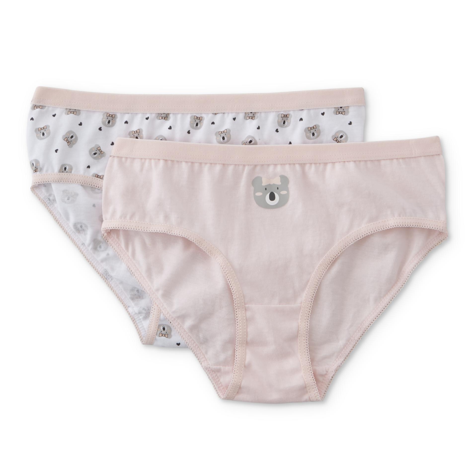 Girls' 2-Pack Brief Panties - Koala Bear