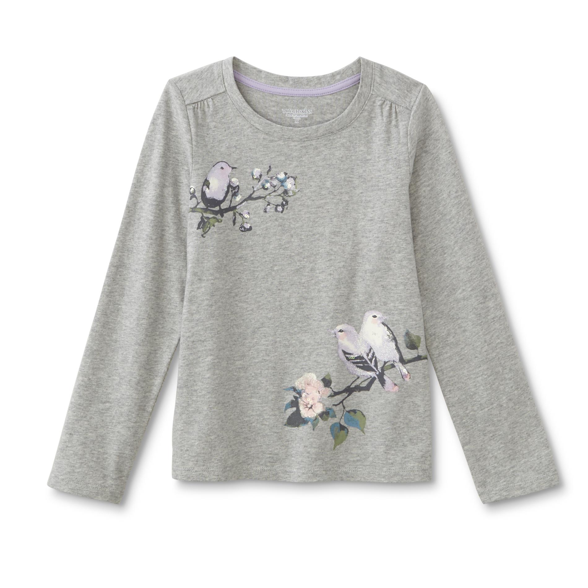 Toughskins Girl's Long-Sleeve Graphic T-Shirt - Birds