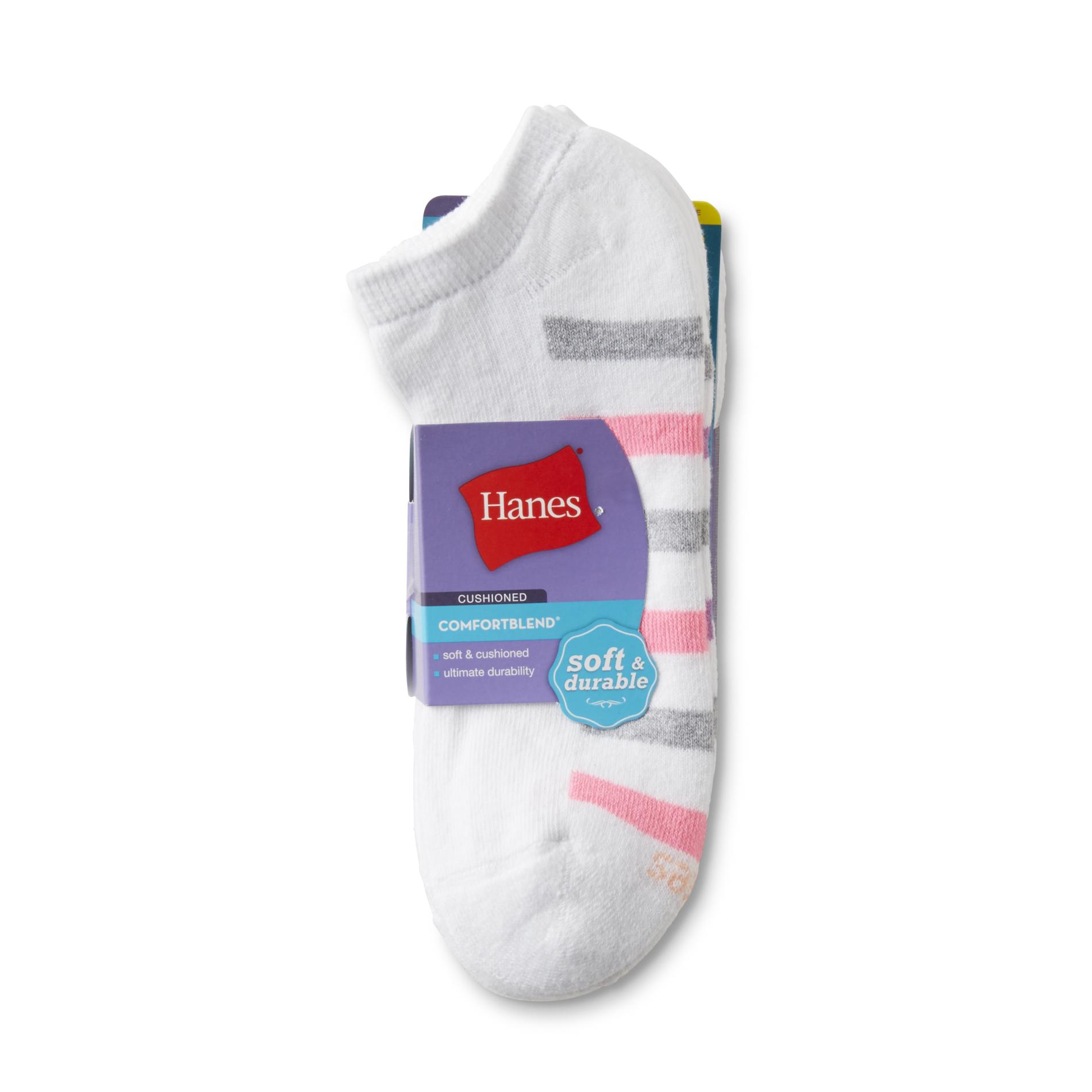 Hanes Women's 6Pairs Comfort Blend NoShow Socks