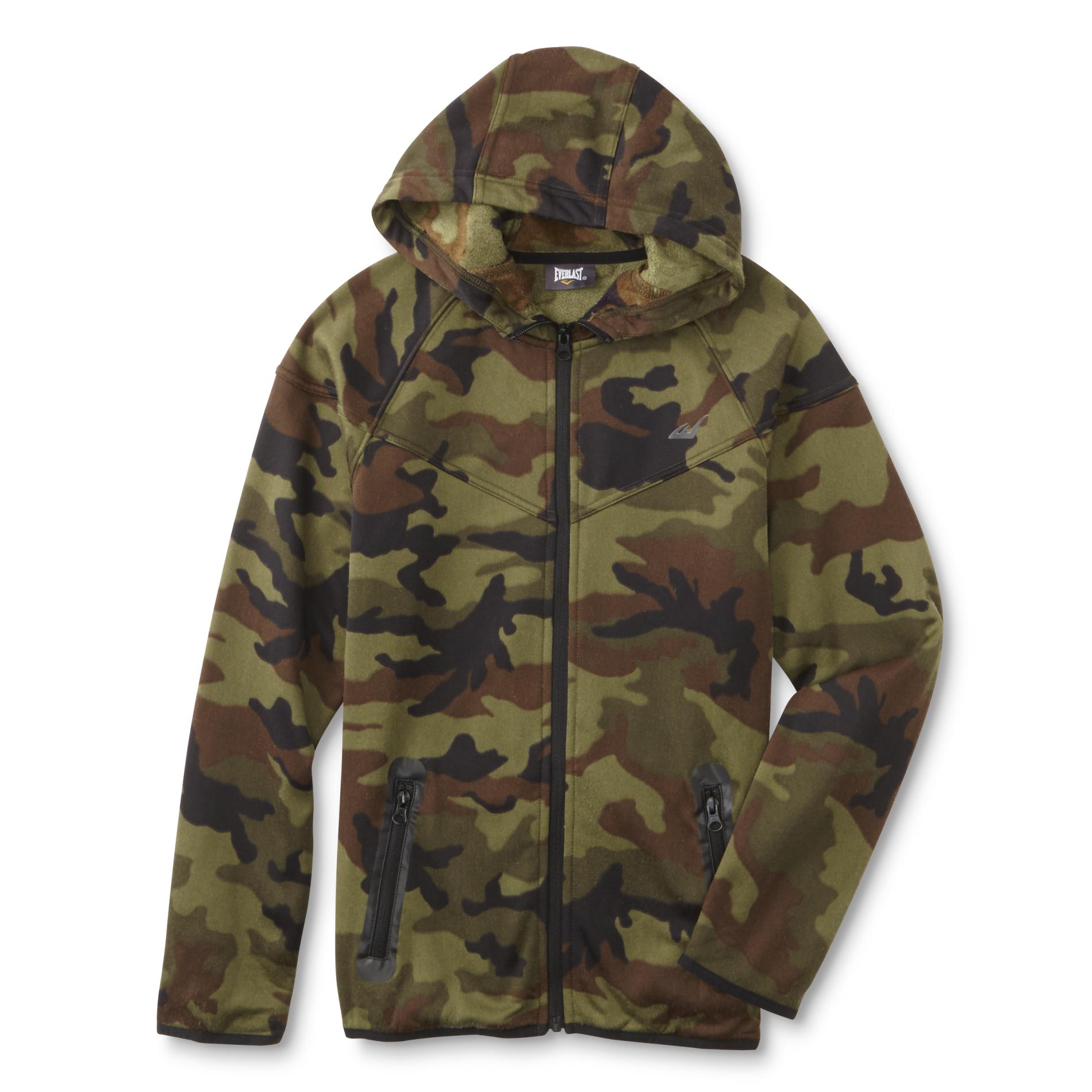 Everlast&reg; Boy's Hooded Fleece Jacket - Camouflage