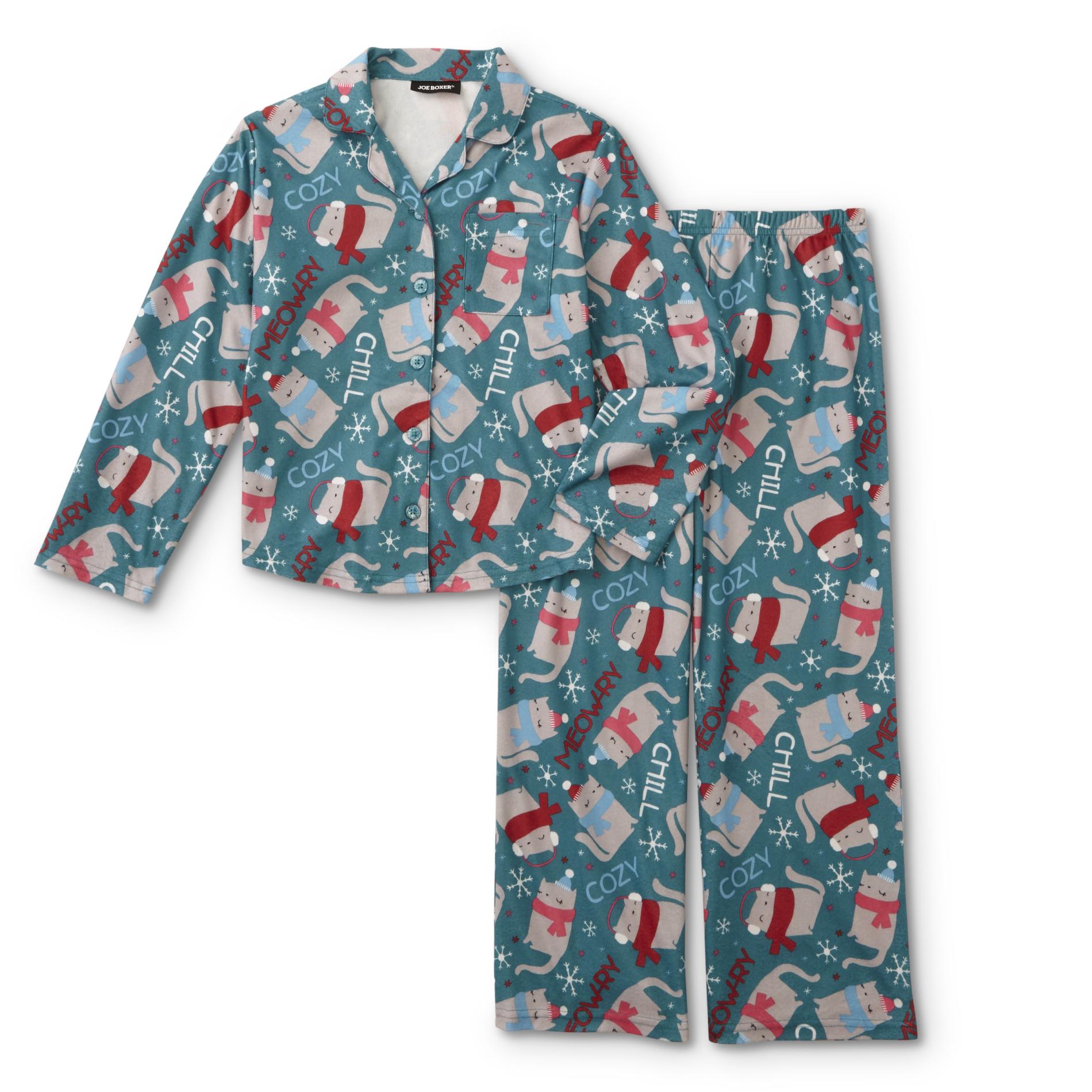 Joe Boxer Girls' Pajama Shirt & Pants - Cats