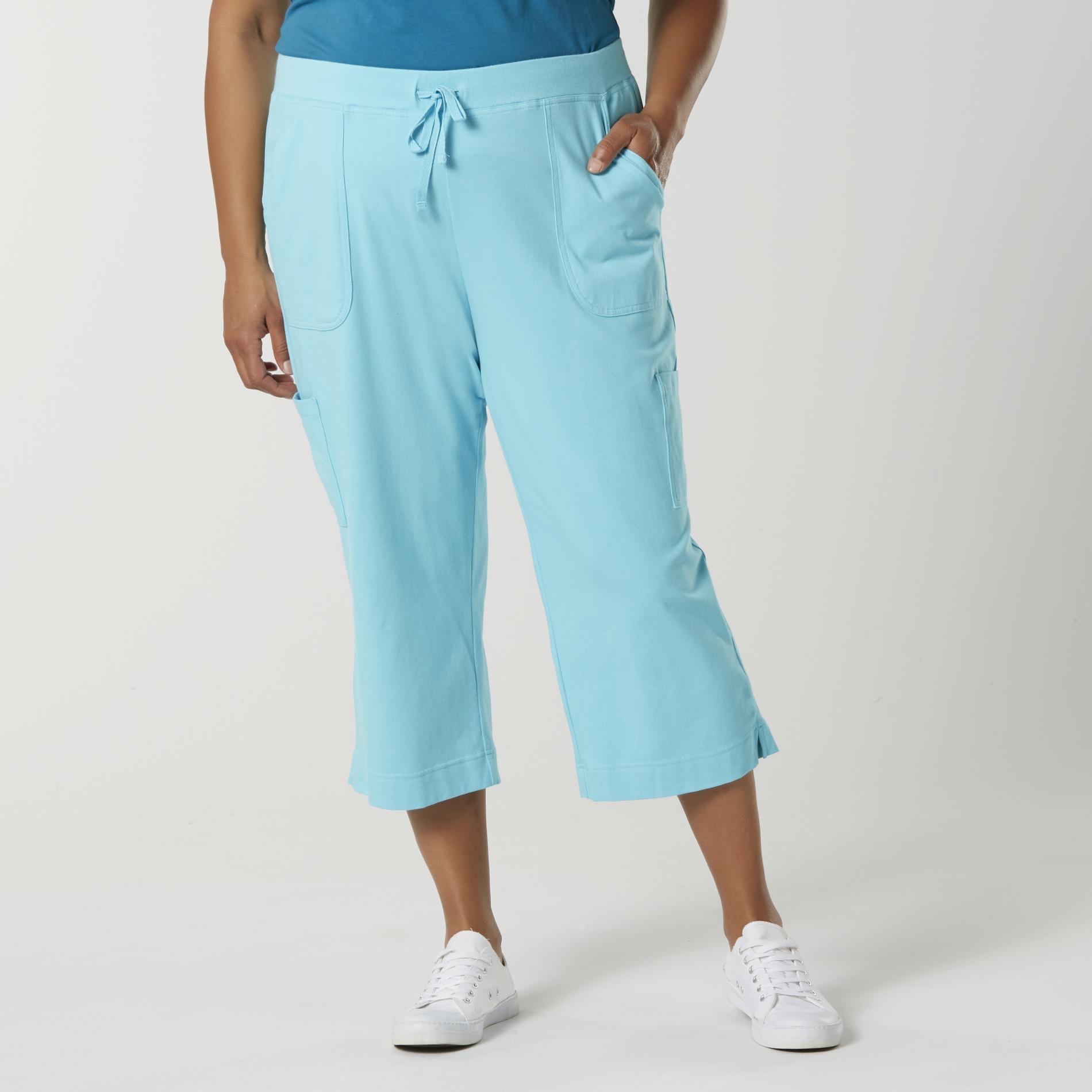 Basic editions women's knit capri pants Clearance
