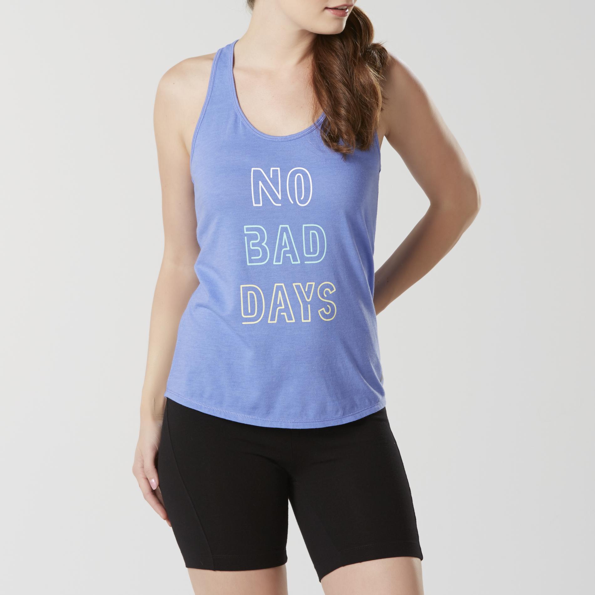 Athletech Women's Graphic Athletic Tank Top - No Bad Days, Size: XL, Blue Athletech Women's Graphic Athletic Tank Top - No Bad Days, Size: XL, Blue