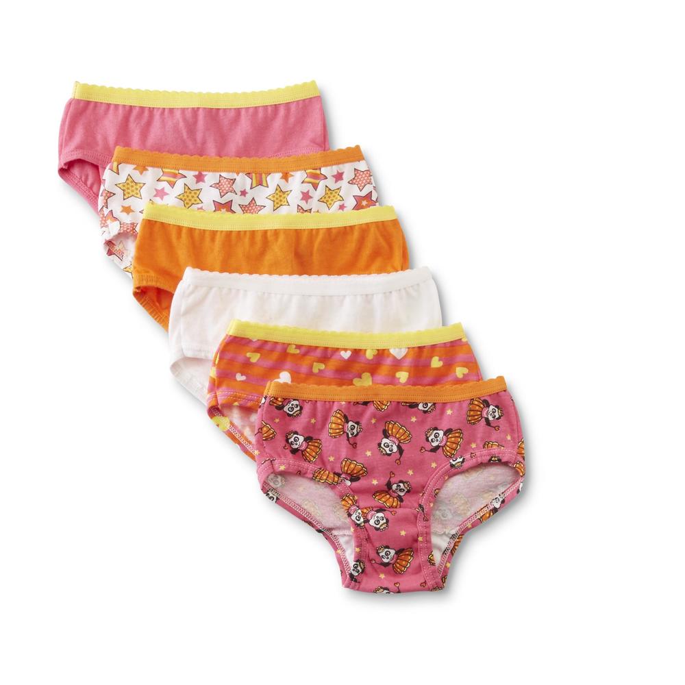 Fruit of the Loom Toddler Girl's 6-Pack Hipster Panties - Solids & Prints