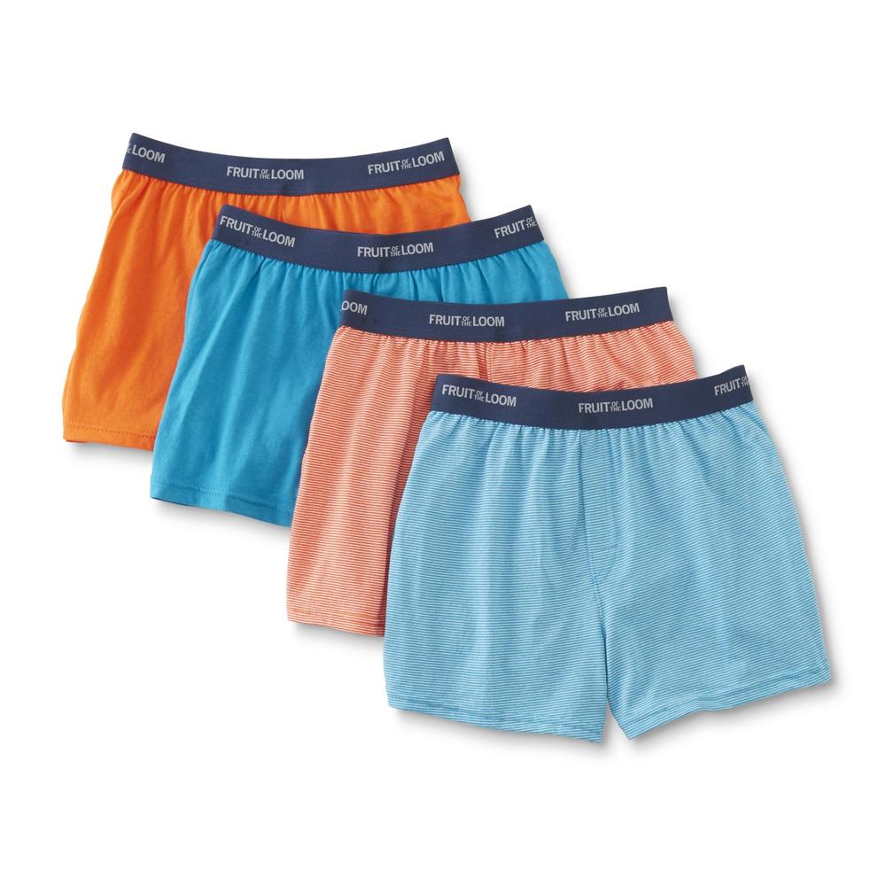 Fruit of the Loom Boy's 5-Pack Knit Boxer Shorts - Assorted