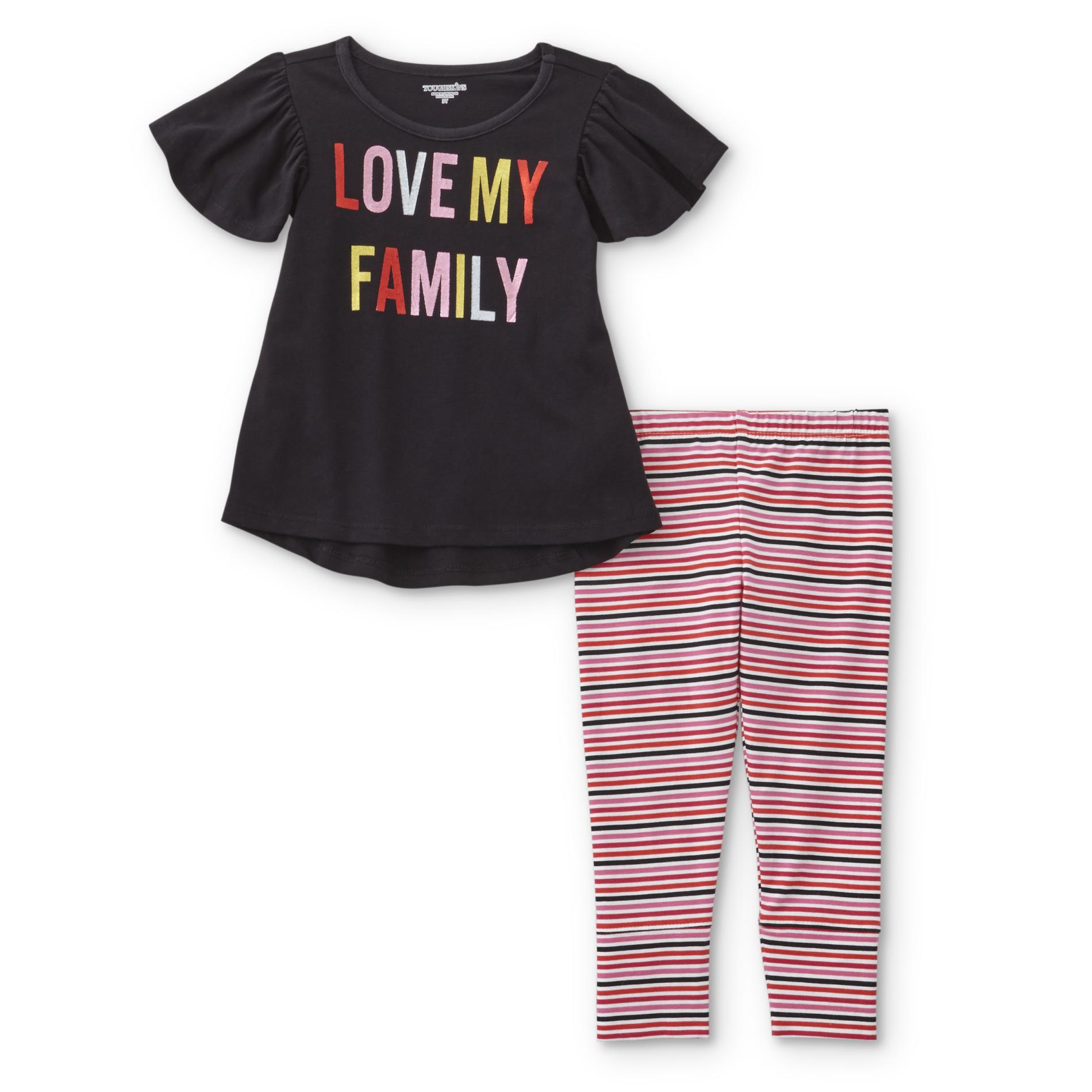 Toughskins Infant & Toddler Girls' Top & Leggings - Love My Family