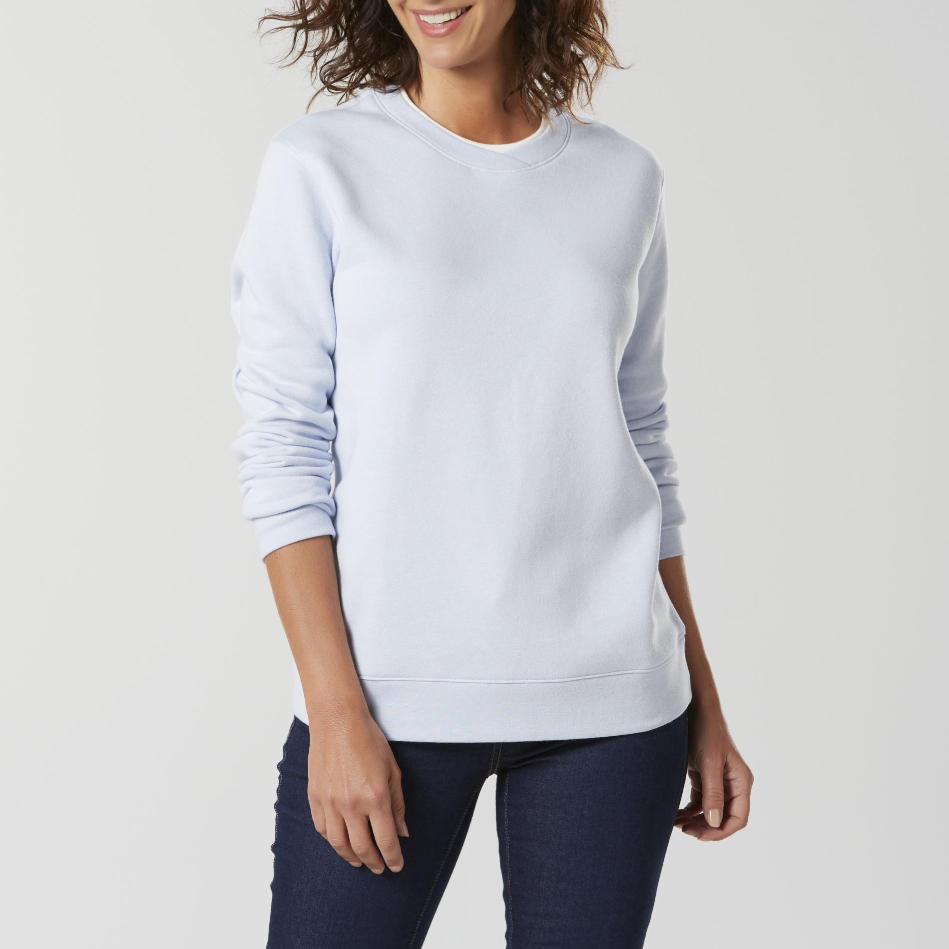 Basic Editions Women's Layered-Look Sweatshirt