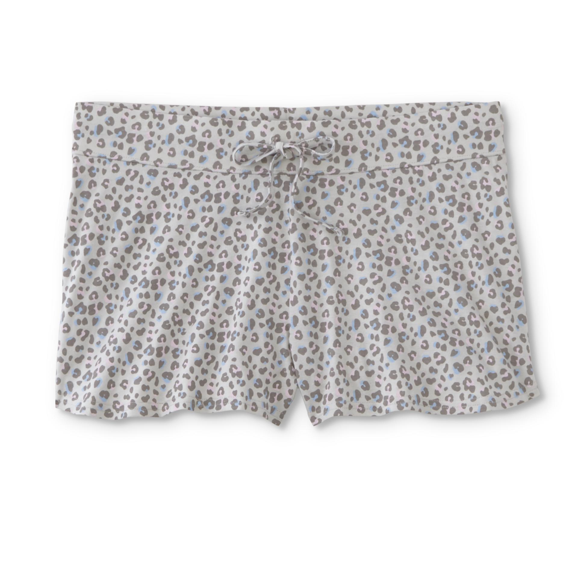 Women's Pajama Shorts - Leopard Print