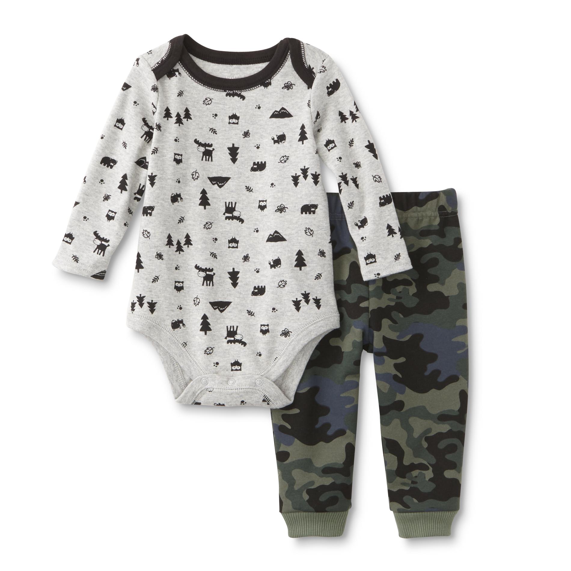 Little Wonders Newborn & Infant Boy's Bodysuit & Sweatpants - Camo