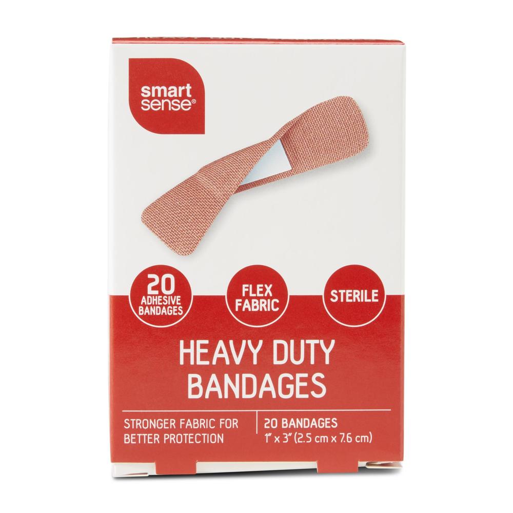 Smart Sense Heavy Duty Bandages - 20 Count
