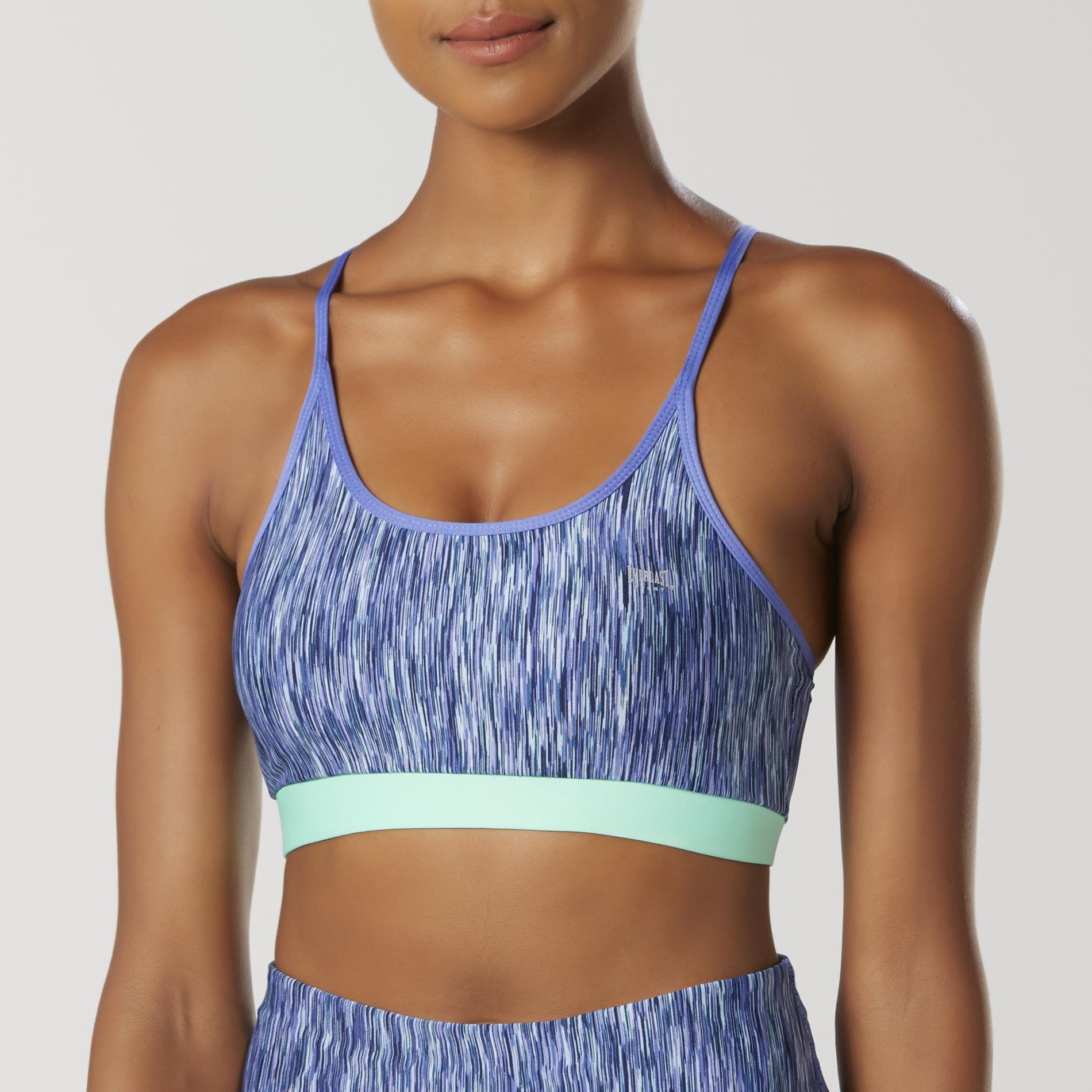 Everlast Sport Women's Racerback Sports Bra - Space-Dyed, Size: Medium, Pink Quartz Everlast Sport Women's Racerback Sports Bra - Space-Dyed, Size: Medium, Pink Quartz