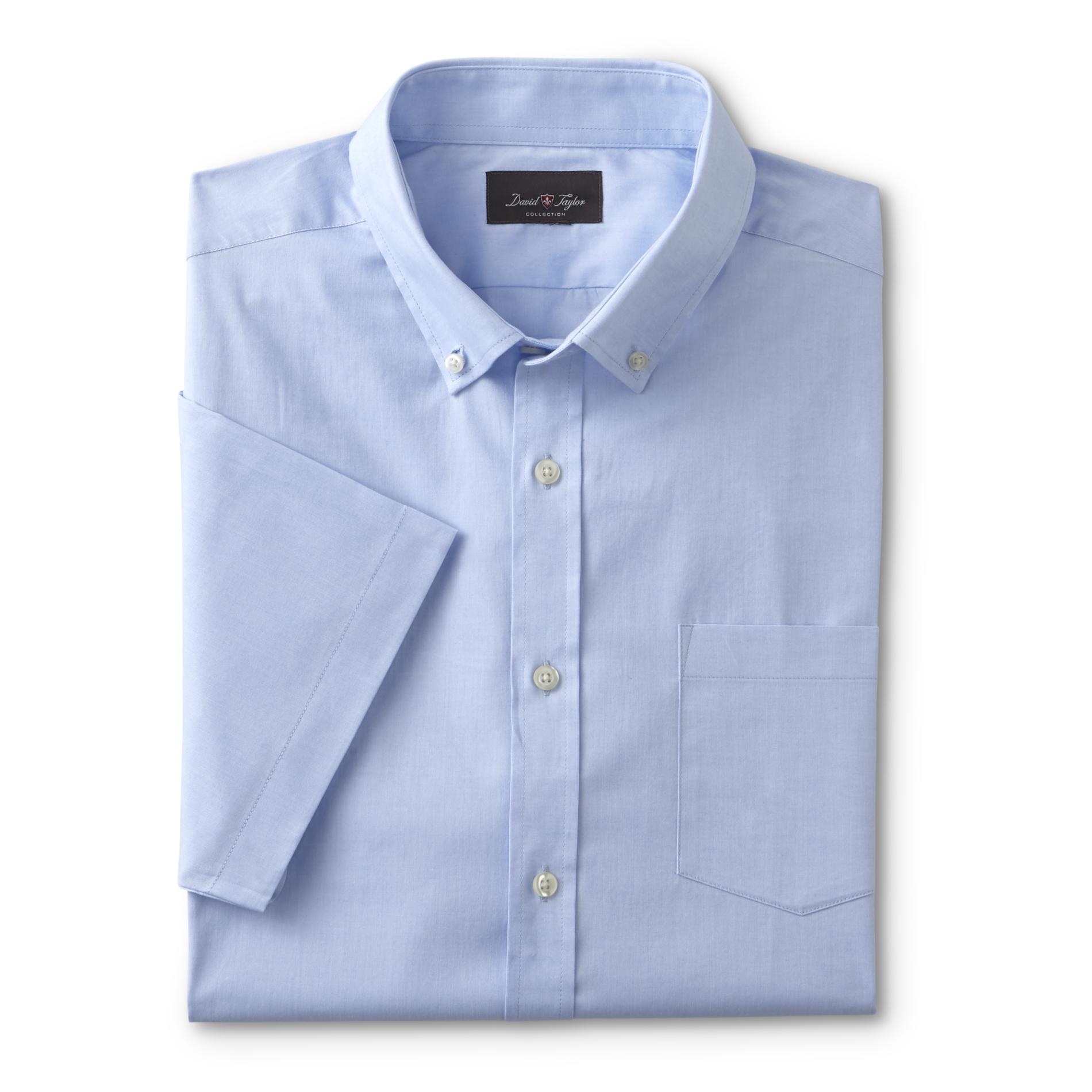 David Taylor Collection Men's Short-Sleeve Oxford Shirt