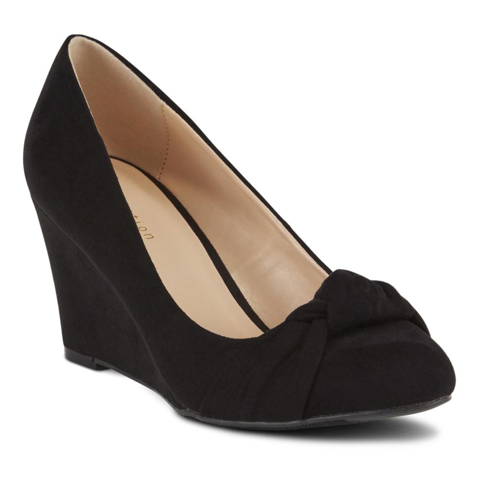 Attention Women's Karina Knotted Wedge Shoe - Black