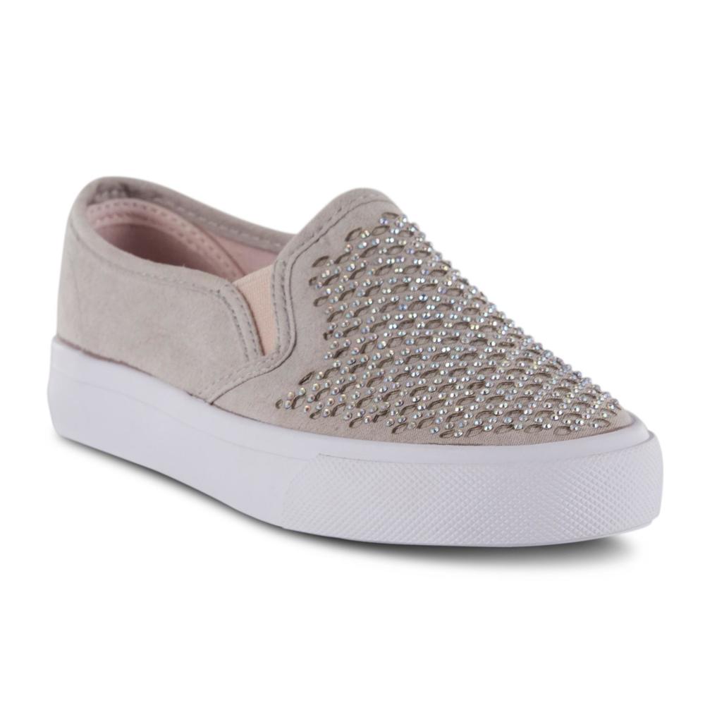 Canyon River Blues Girls' Crystal Embellished Sneaker - Gray