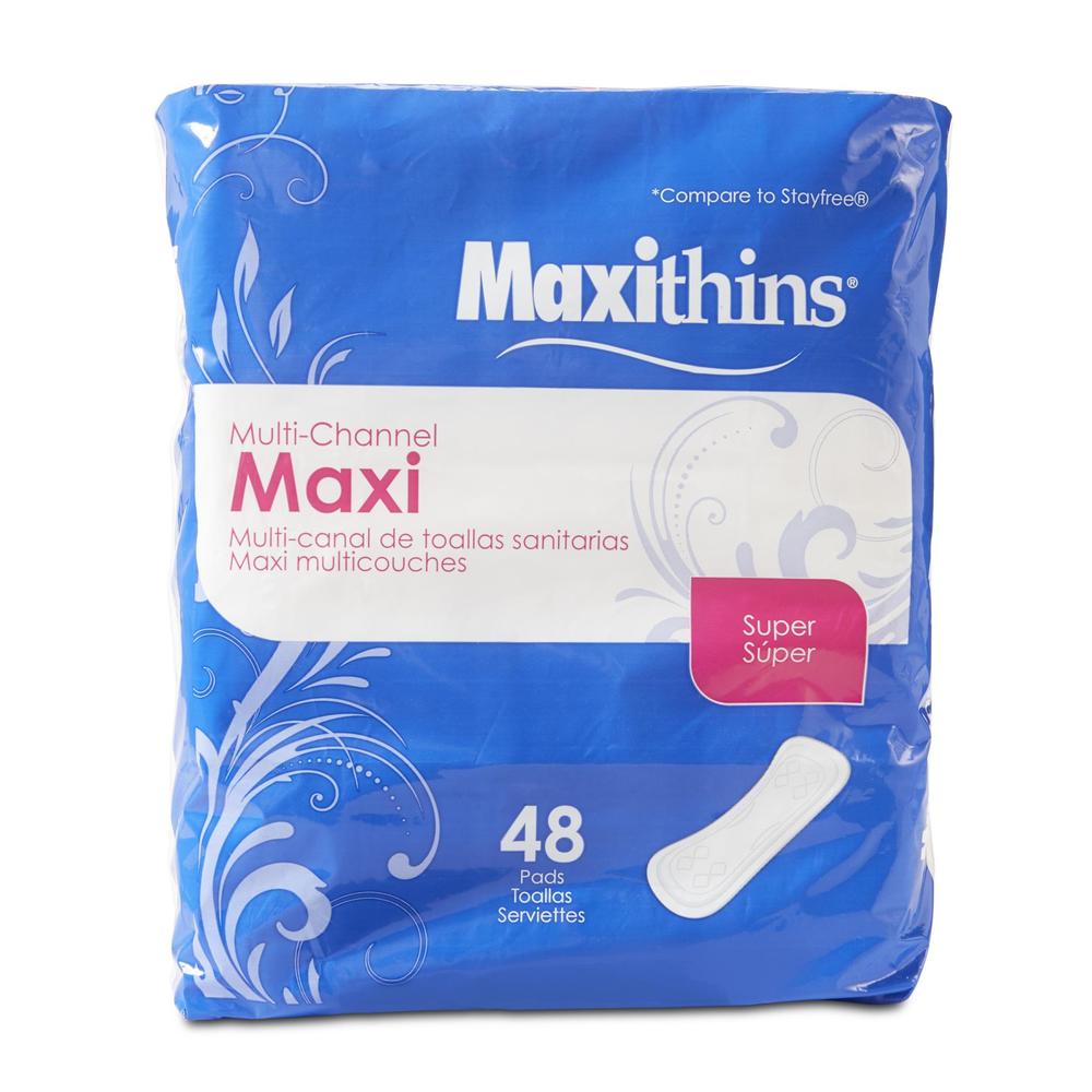 OWN BRAND PACKER Maxithins Super Maxi Pads - 48 Count