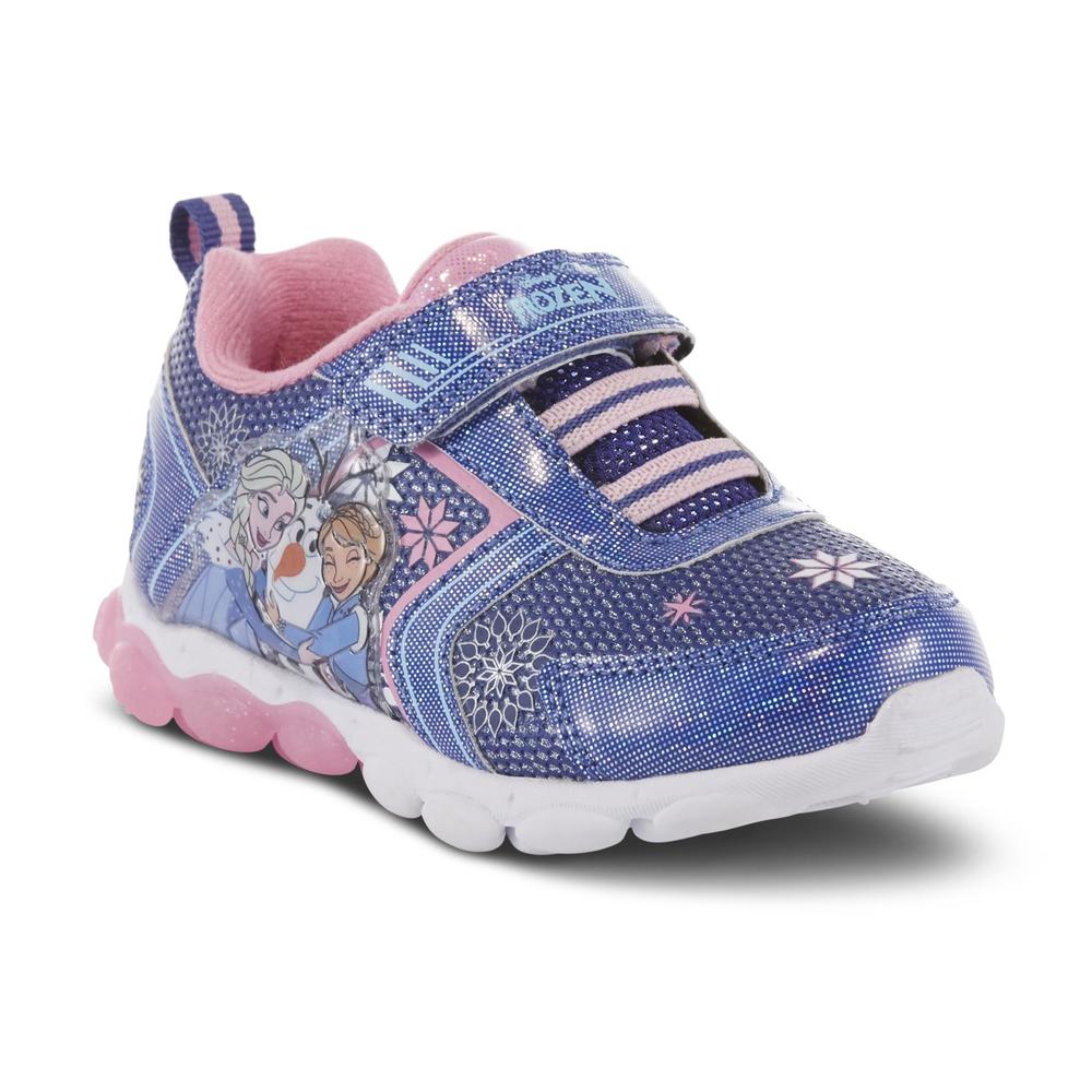 Character Toddler Girls' Frozen Light-Up Sneaker - Blue