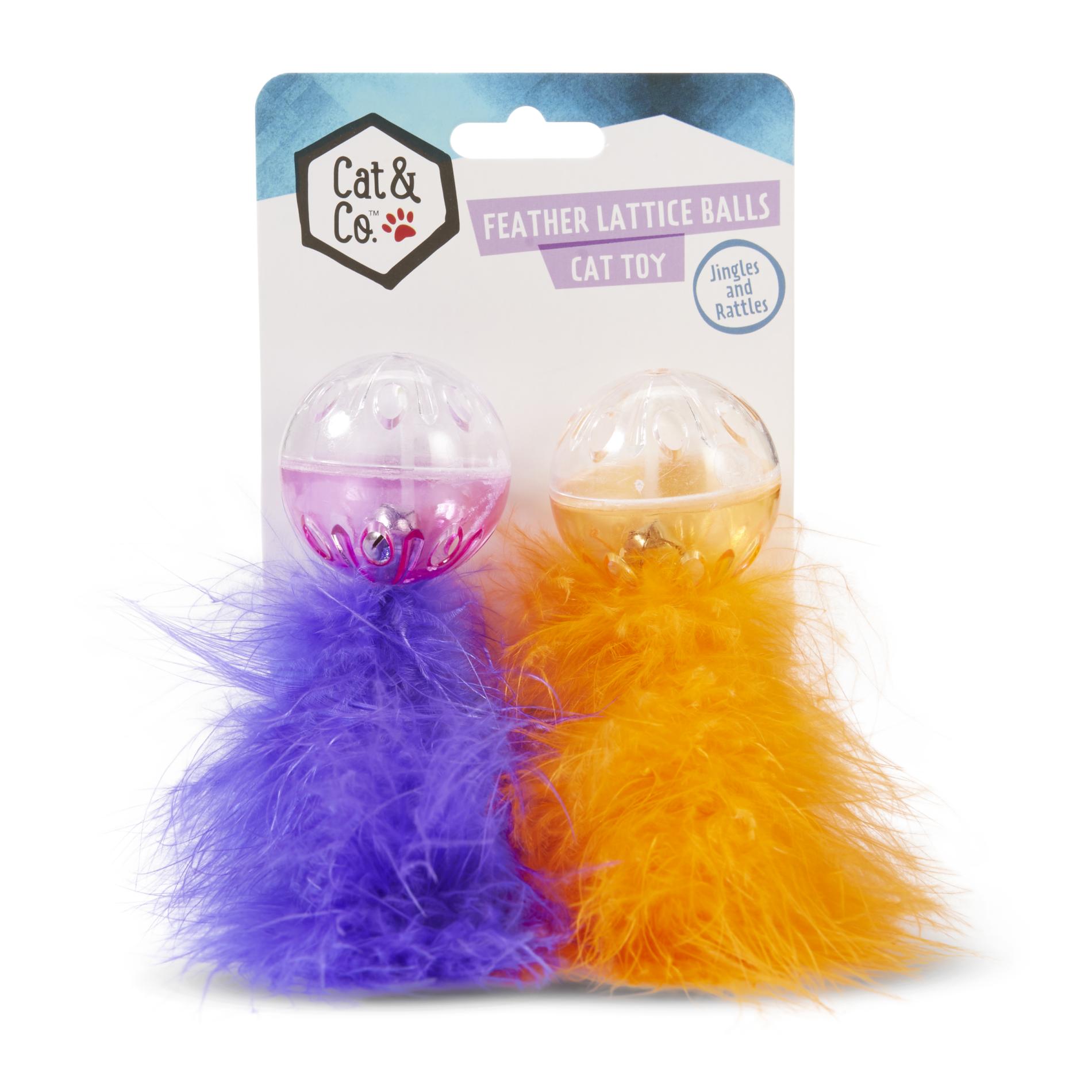 Cat & Co. 2-Pack Feather Lattice Balls Cat Toys