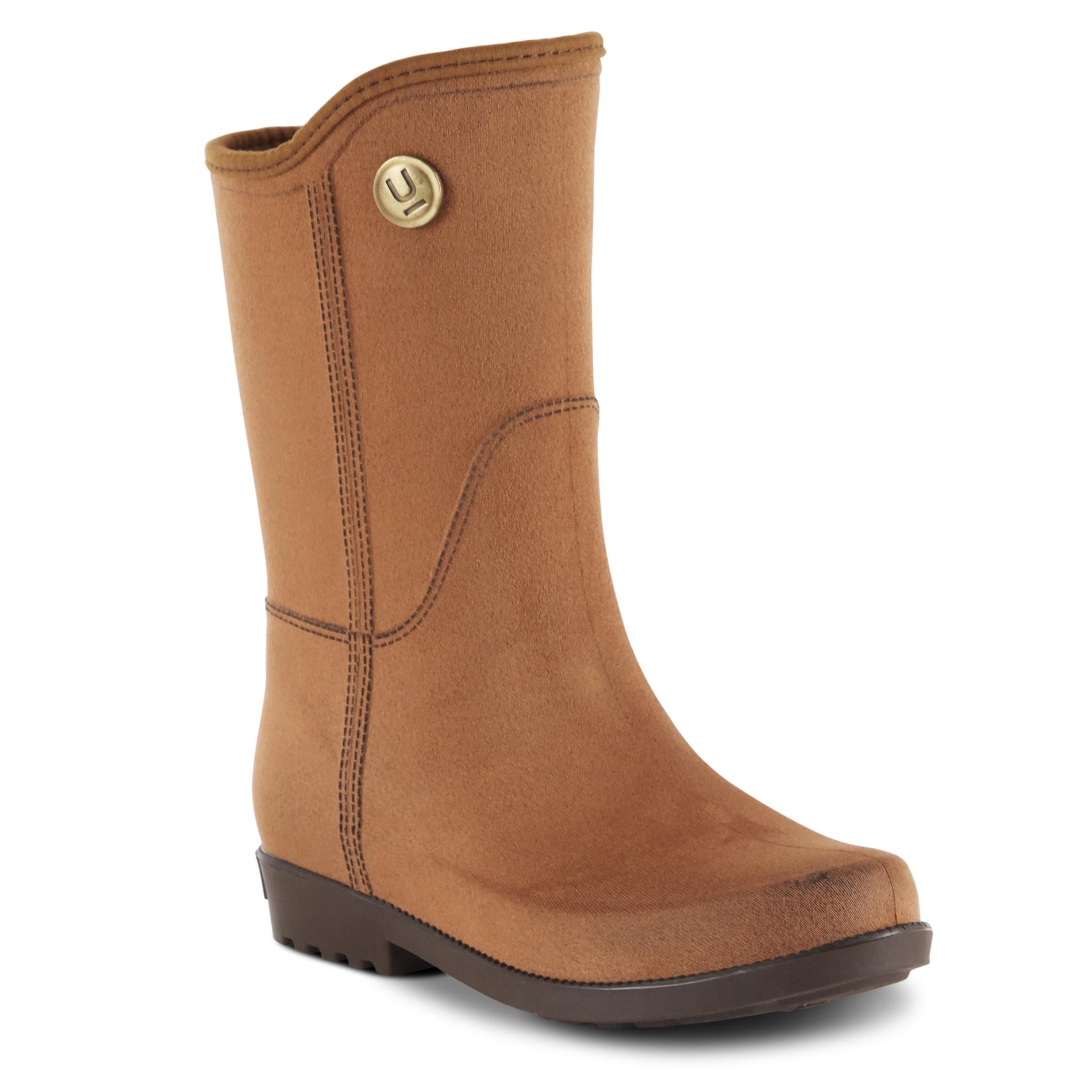 tan rain boots